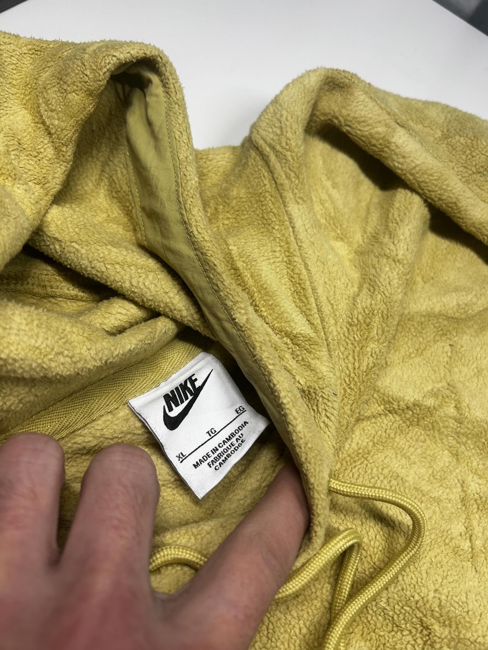 Nike Nike Hooded Sweatshirt - Stylish Light Yellow Pullover Size US XL / EU 56 / 4 - 8 Thumbnail