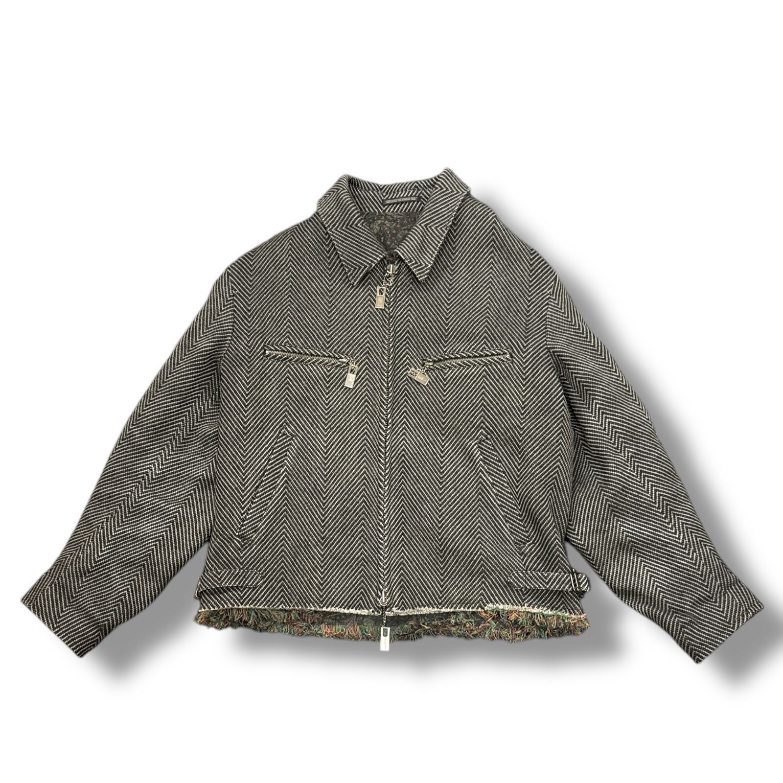 Yohji Yamamoto yohji yamamoto pour homme 24AW HERRINGBONE FRINGE BOUSON Size US M / EU 48-50 / 2 - 1 Thumbnail