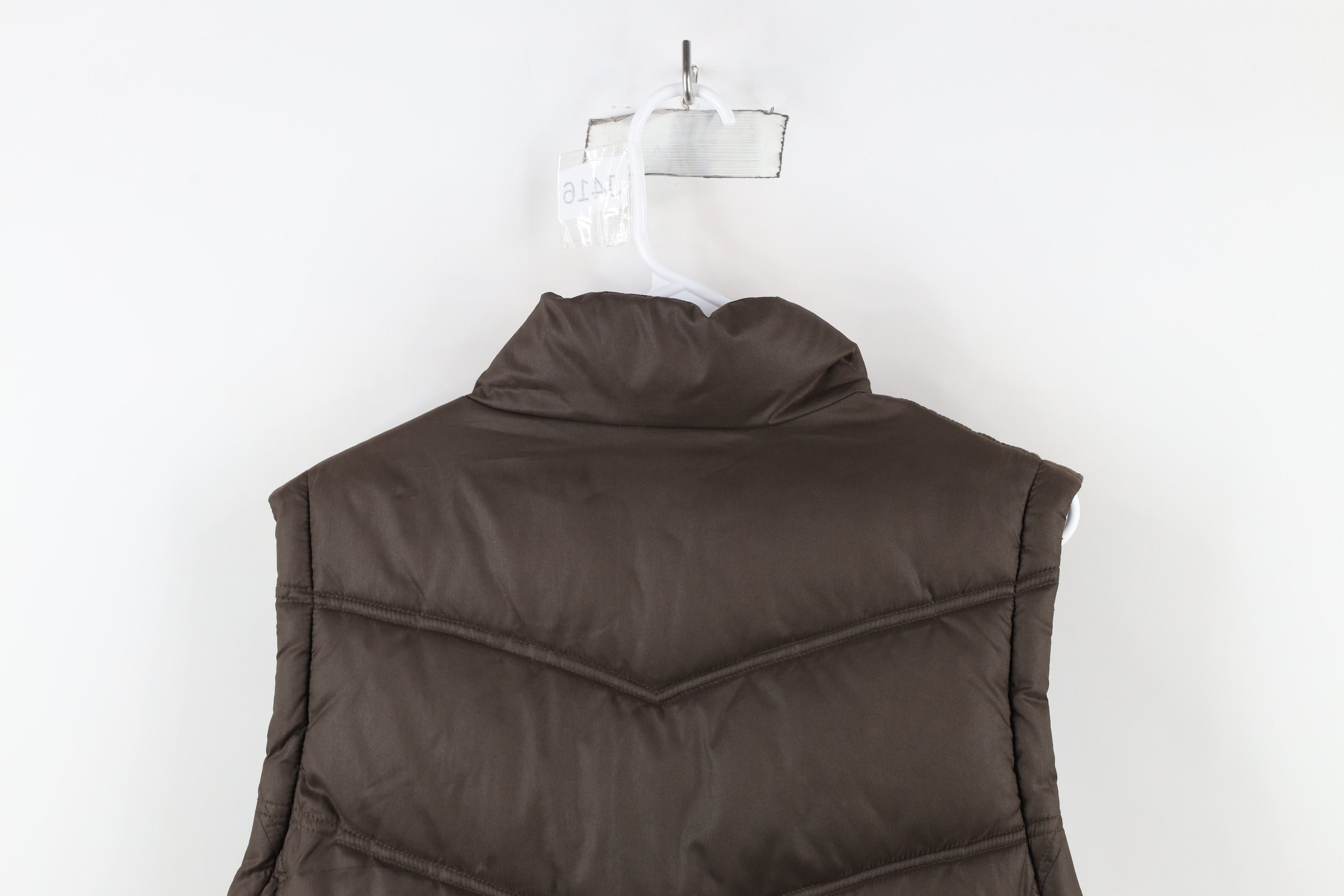 Gap × Vintage Vintage Gap Faded Blank Full Zip Puffer Vest Jacket Brown Size XL / US 12-14 / IT 48-50 - 11 Thumbnail