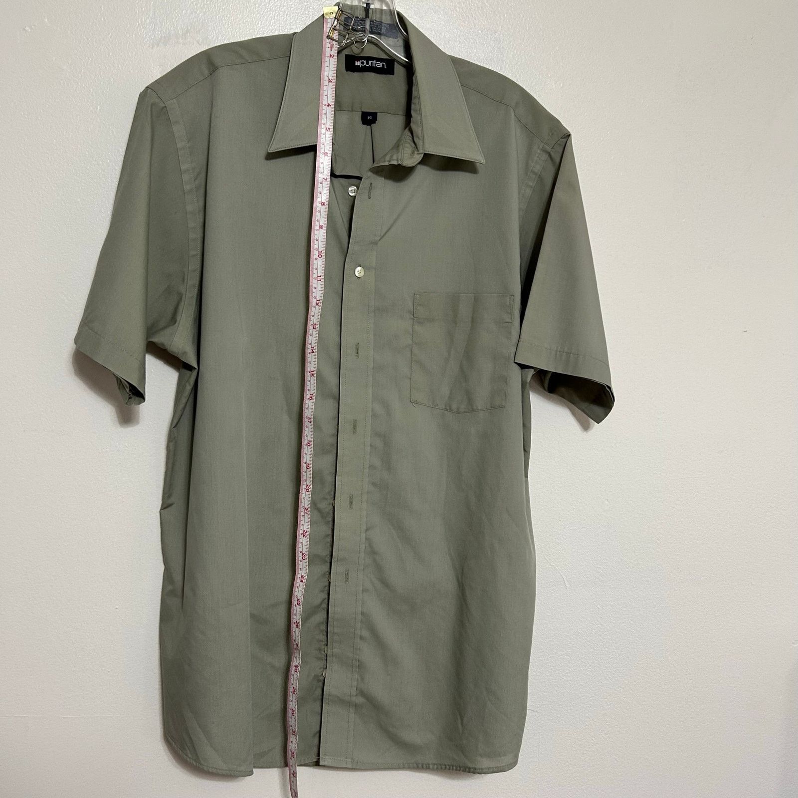 Puritan Puritan Sage Green Button Down Shirt Size 16 Large Size US L / EU 52-54 / 3 - 3 Thumbnail