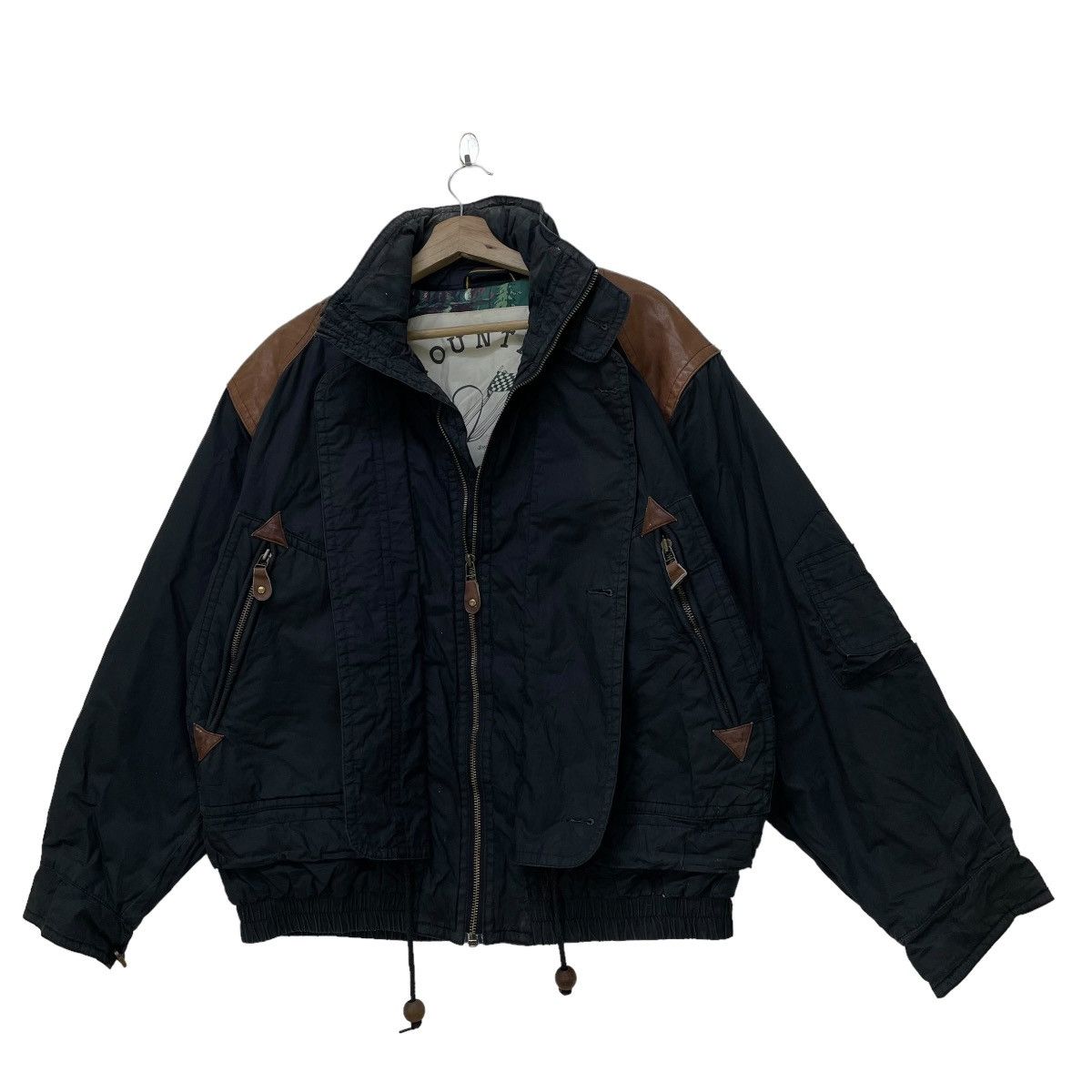 Issey Miyake × Japanese Brand Vtg 90s Japanese Brand Skoal Bomber Inspired Issey Miyake Size US M / EU 48-50 / 2 - 1 Thumbnail