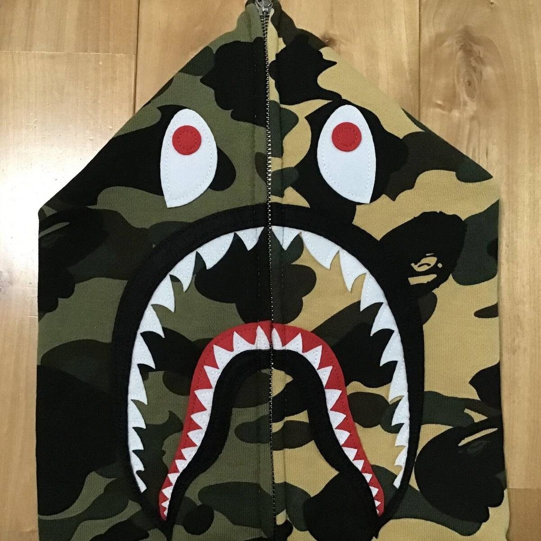 Bape BAPE Crazy 1st camo shark full zip hoodie a bathing ape Size US XL / EU 56 / 4 - 3 Thumbnail