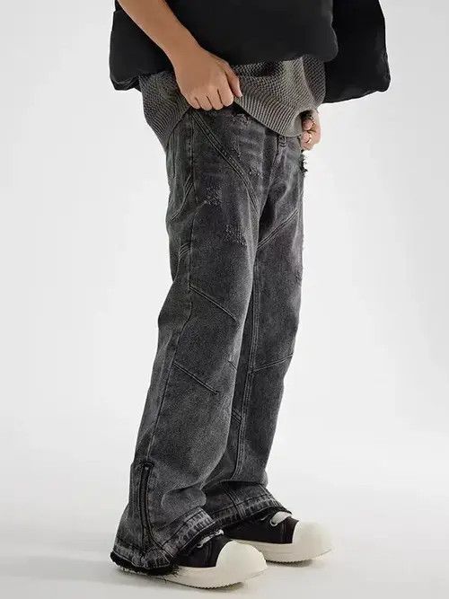Jean Maruyama x Yuk Vintage high street washed loose ripped jeans Size US 30 / EU 46 - 3 Thumbnail