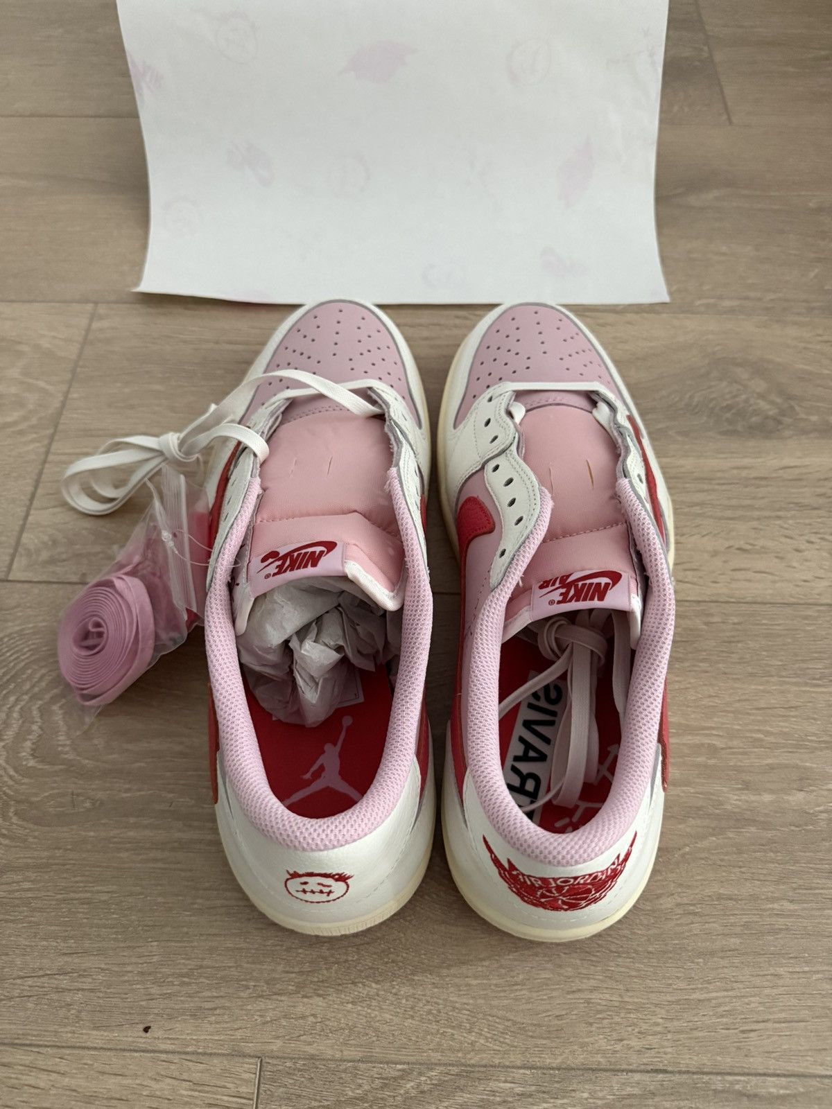 Nike × Travis Scott Travis Scott x Air Jordan 1 Low Sail Tropical Pink Size US 12 / EU 45 - 6 Thumbnail