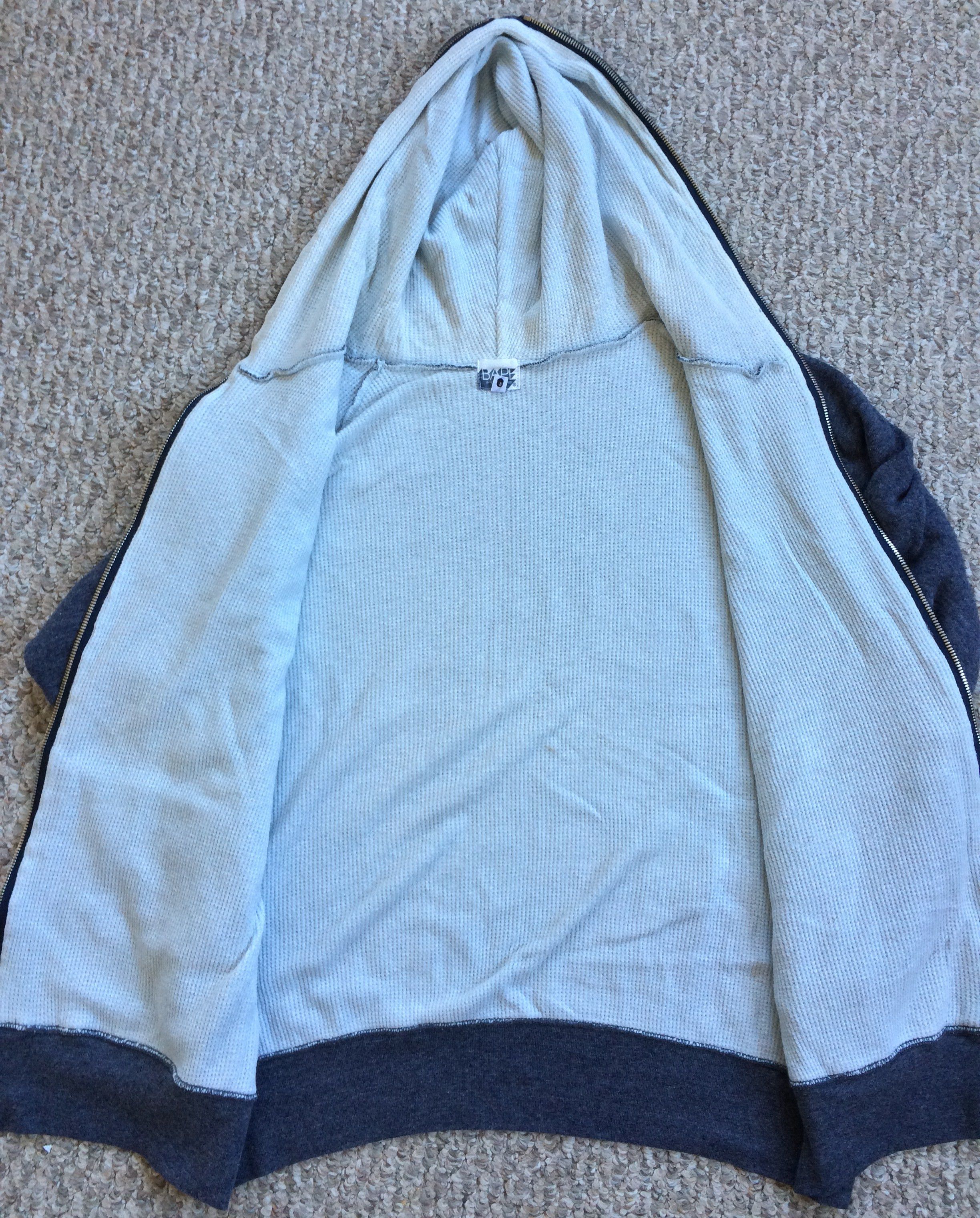 Bape OG Bape Full Zip Thermal Spellout Hoodie Size US M / EU 48-50 / 2 - 4 Thumbnail