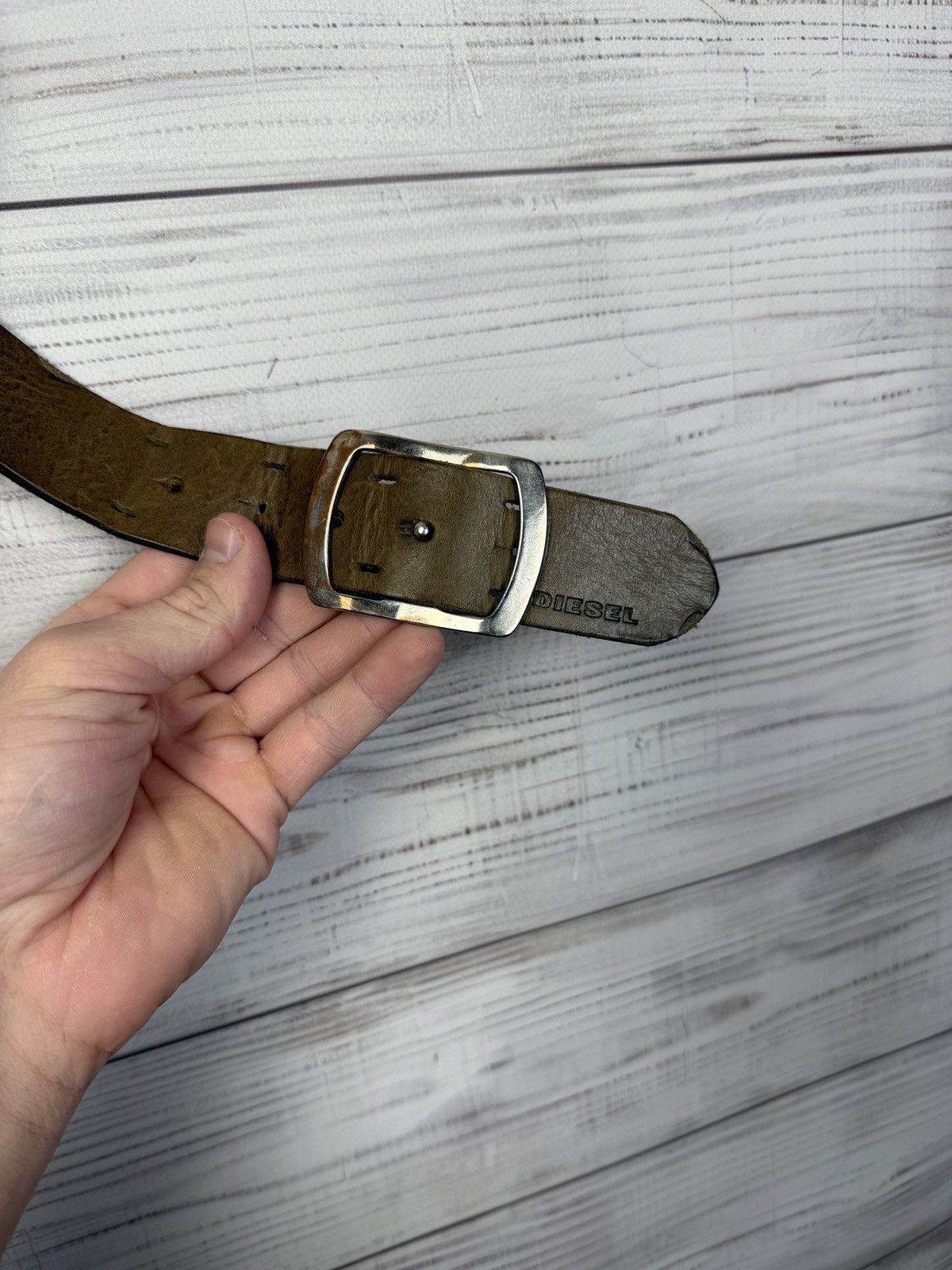 Diesel Y2K Diesel Belt Leather Metal Logo Japanese Size ONE SIZE - 4 Thumbnail