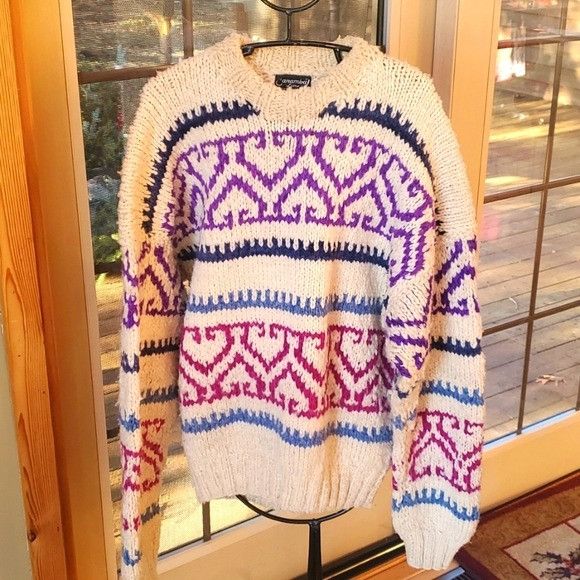 Vintage Vintage Caramba Line 100% Wool LS Made in Ecuador Sz. XL Swe Size US XL / EU 56 / 4 - 1 Thumbnail