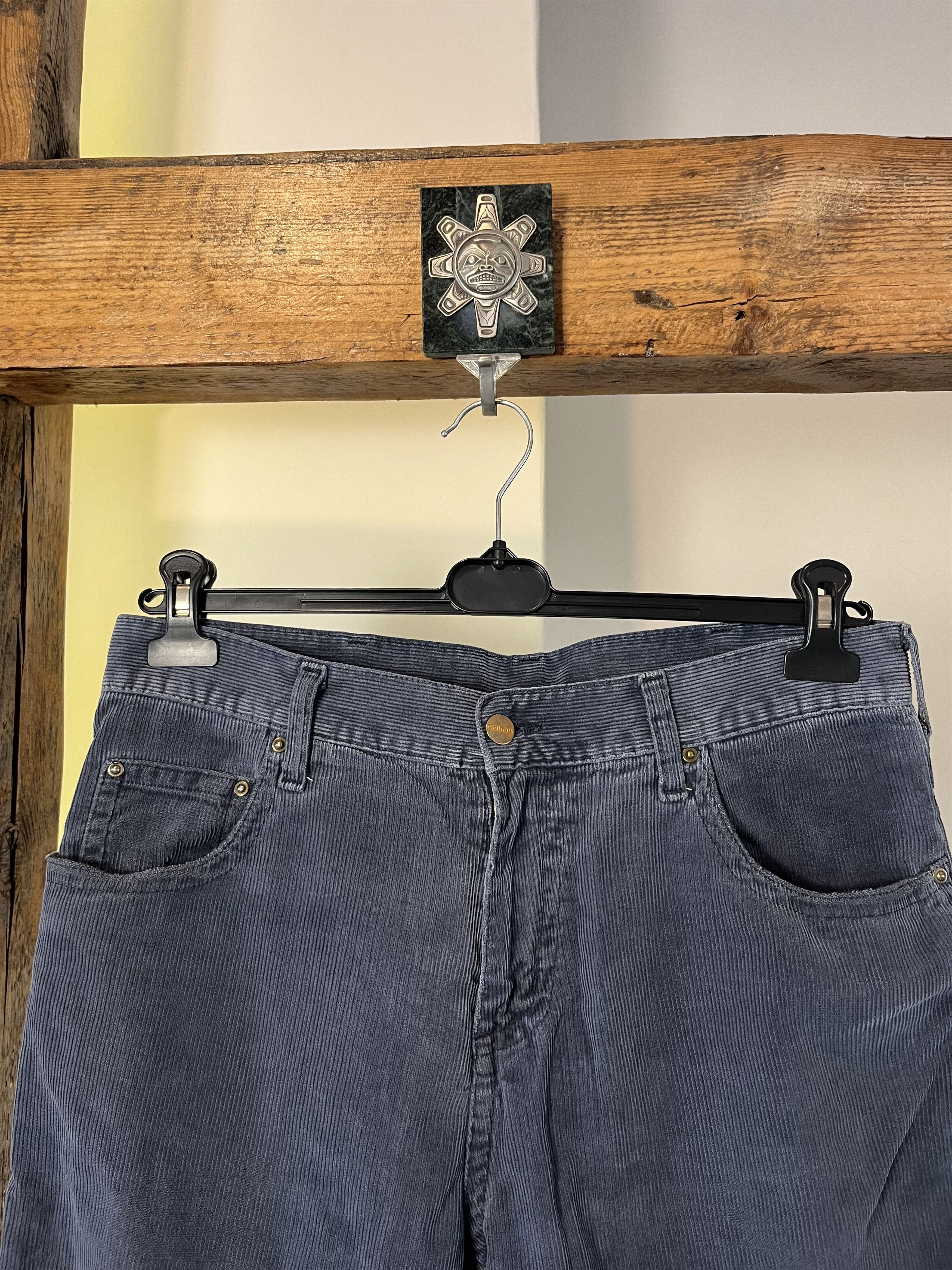 Carhartt × Carhartt Wip × Vintage 90s Carhartt Corduroy Velvet Simple Pants 33x32 Size US 33 - 3 Thumbnail