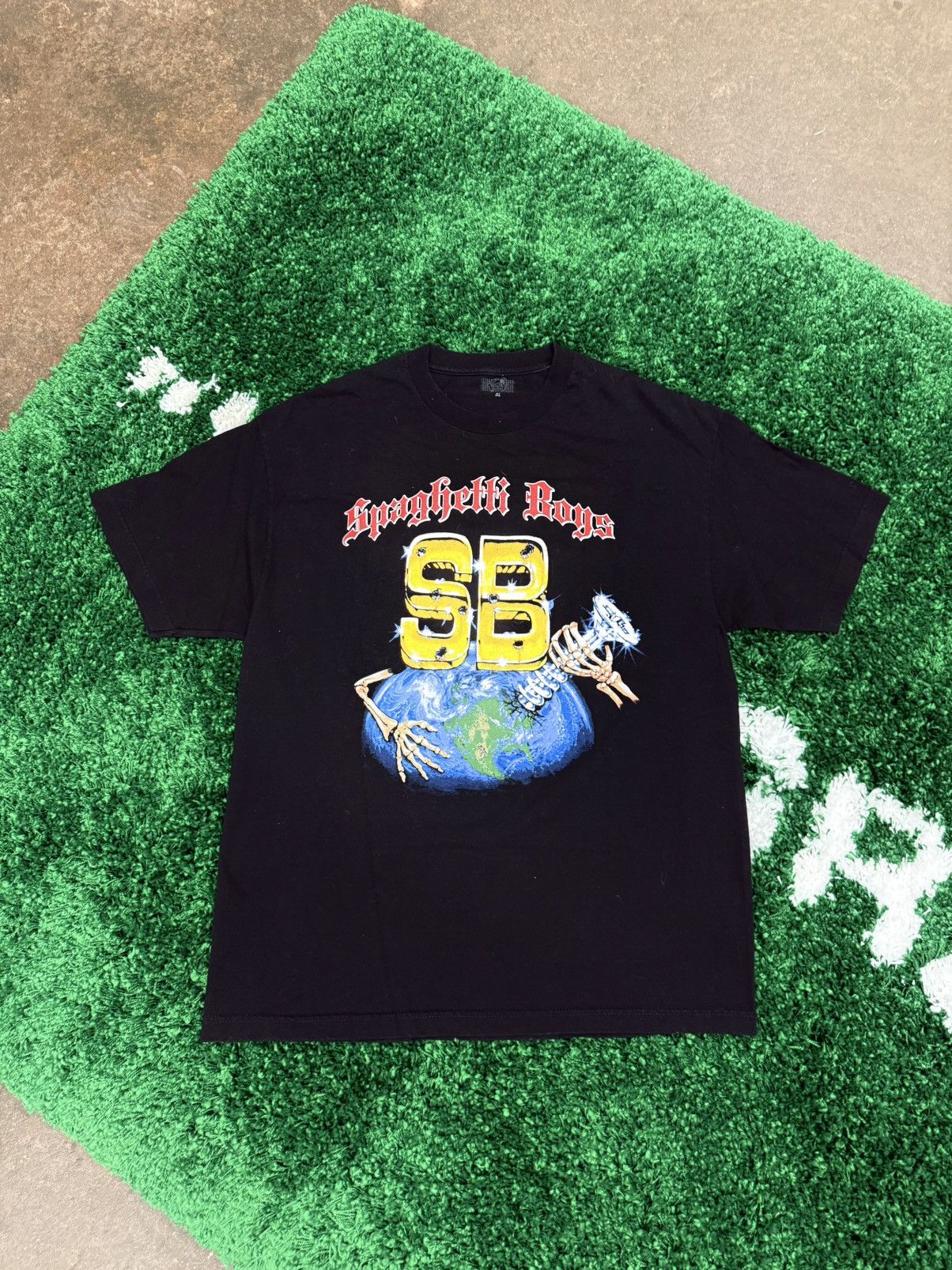 Asspizza × Spaghetti Boys OG Spaghetti Boys Screwed Earth Tee Sz  