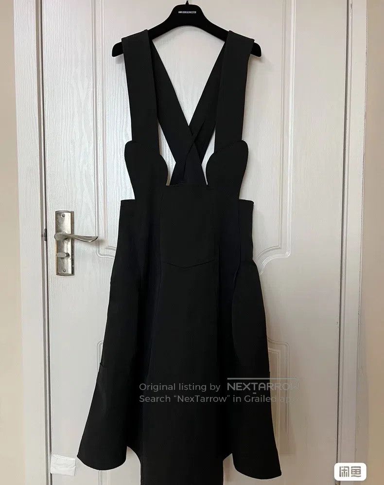 BLACK COMME des GARCONS ブラックオーバーオールドレス S｜BLACK