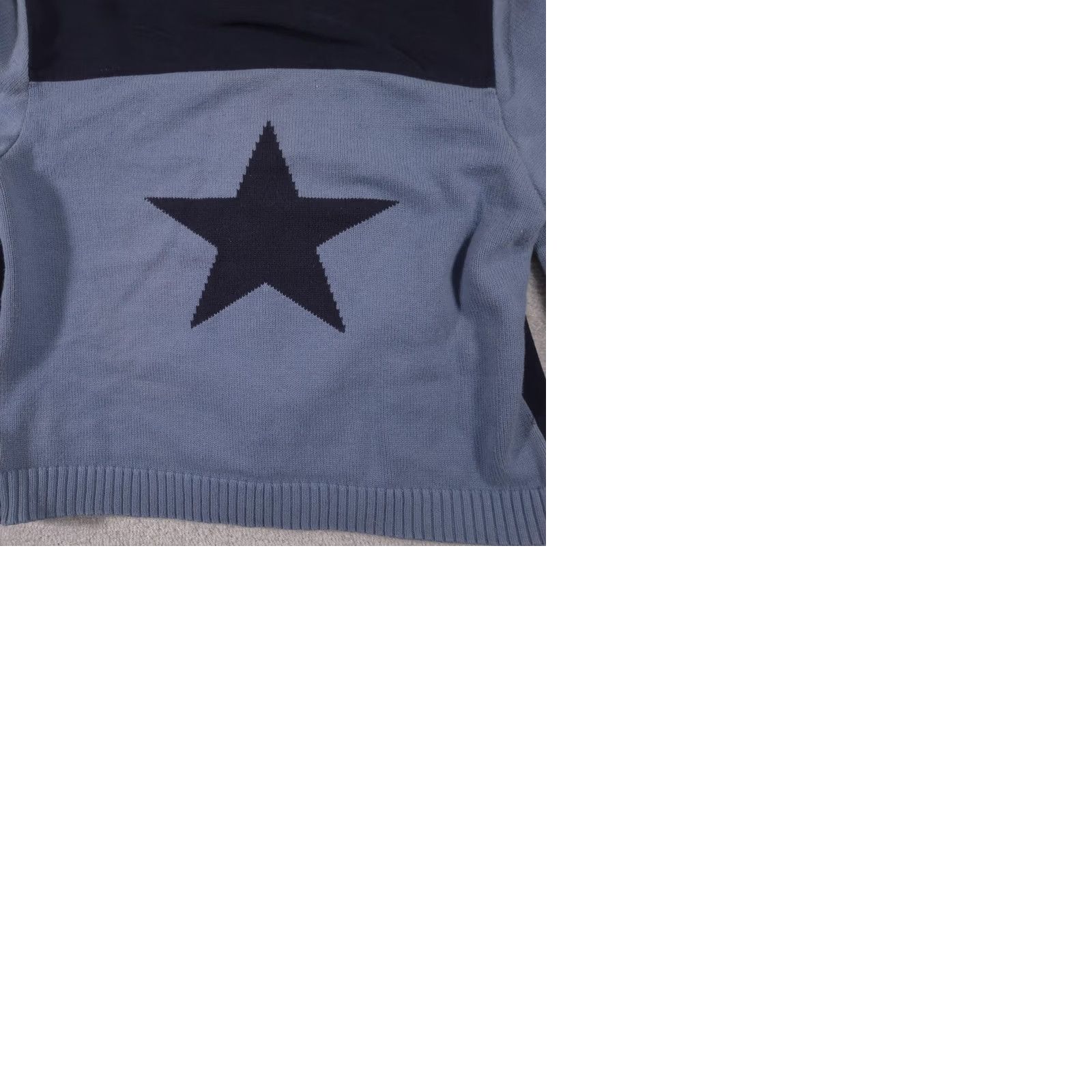 Vintage Norton Studio Jacket Womens XL Navy Blue Knit Sleeves Star Back Button Front Size XL / US 12-14 / IT 48-50 - 9 Thumbnail