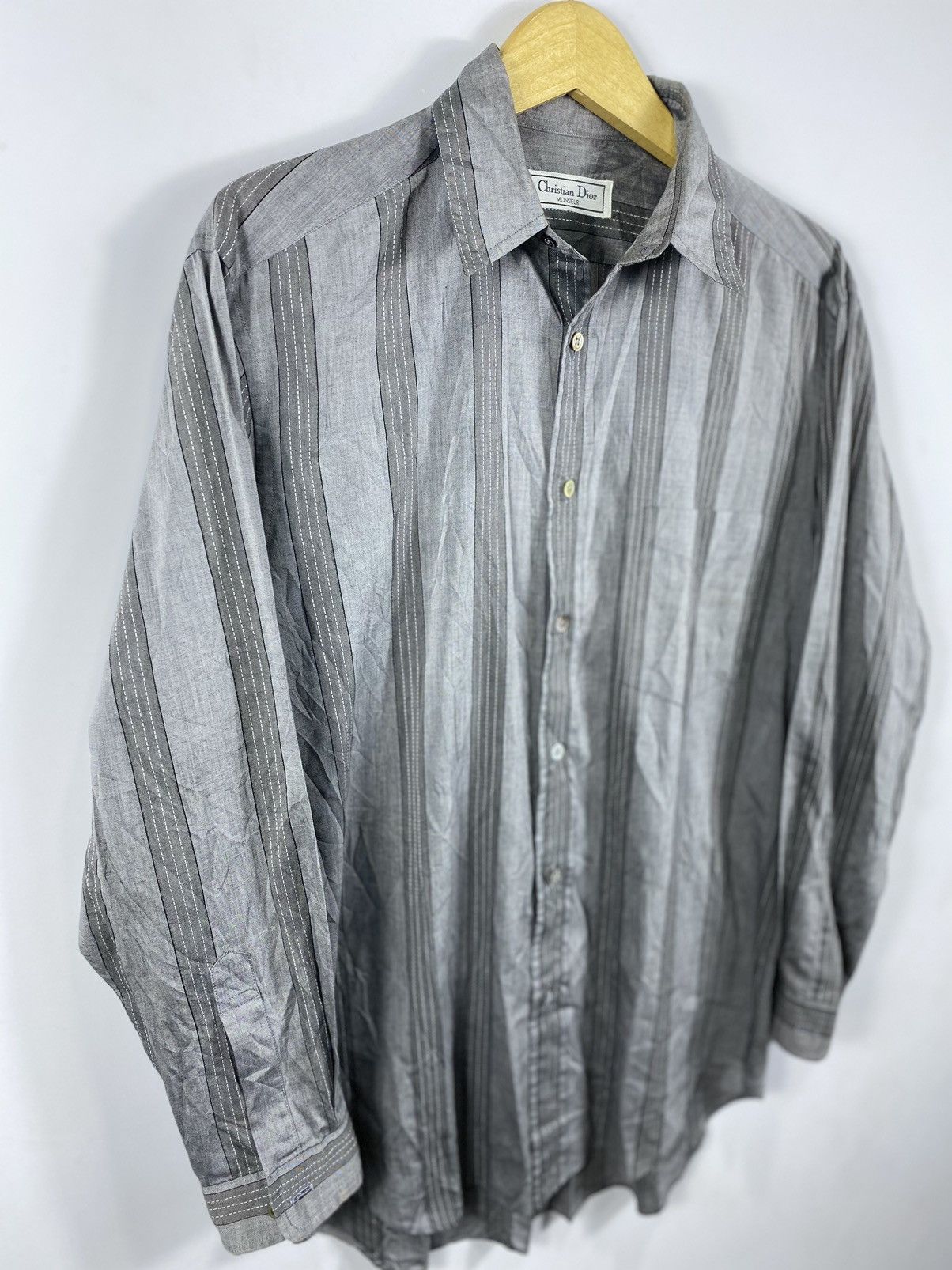 Christian Dior Monsieur Vintage Christian Dior Striped shirt Size US M / EU 48-50 / 2 - 3 Thumbnail