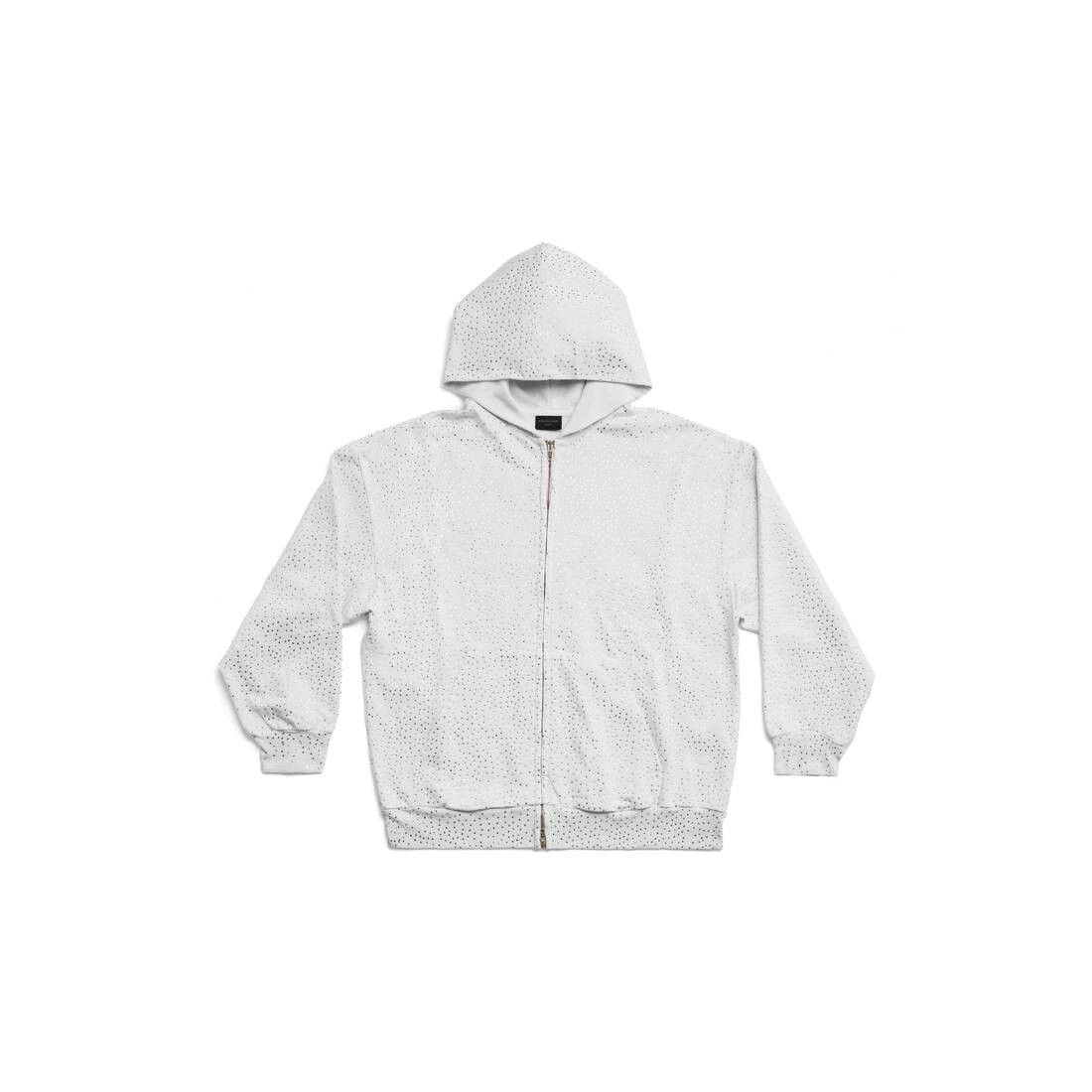 Balenciaga o1w1db10825 Dup / Zip-Up Hoodie Small Fit in White Size US L / EU 52-54 / 3 - 1 Thumbnail