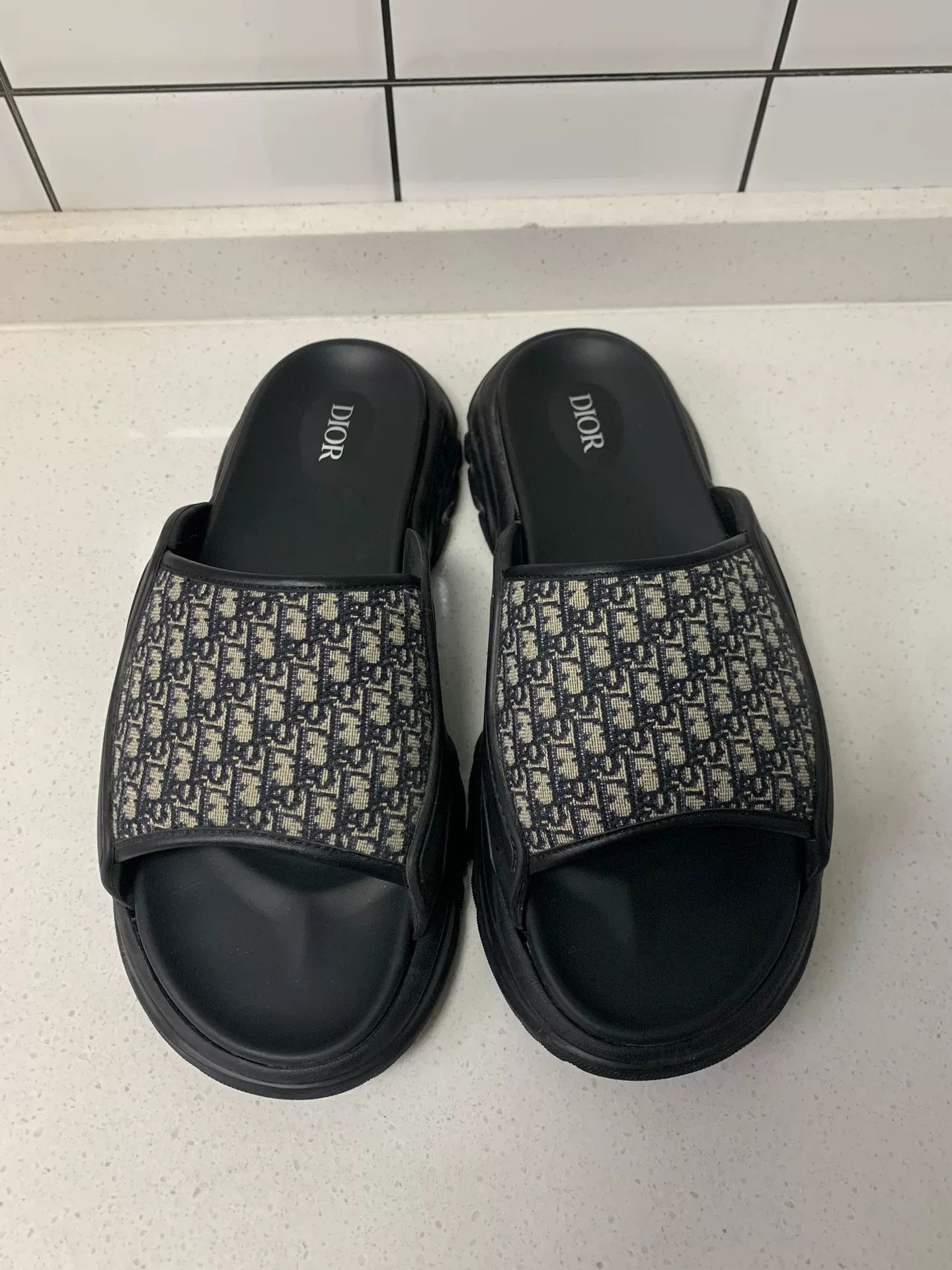 Dior Dior Monogram Print Slippers Size US 8 / EU 41 - 1 Thumbnail