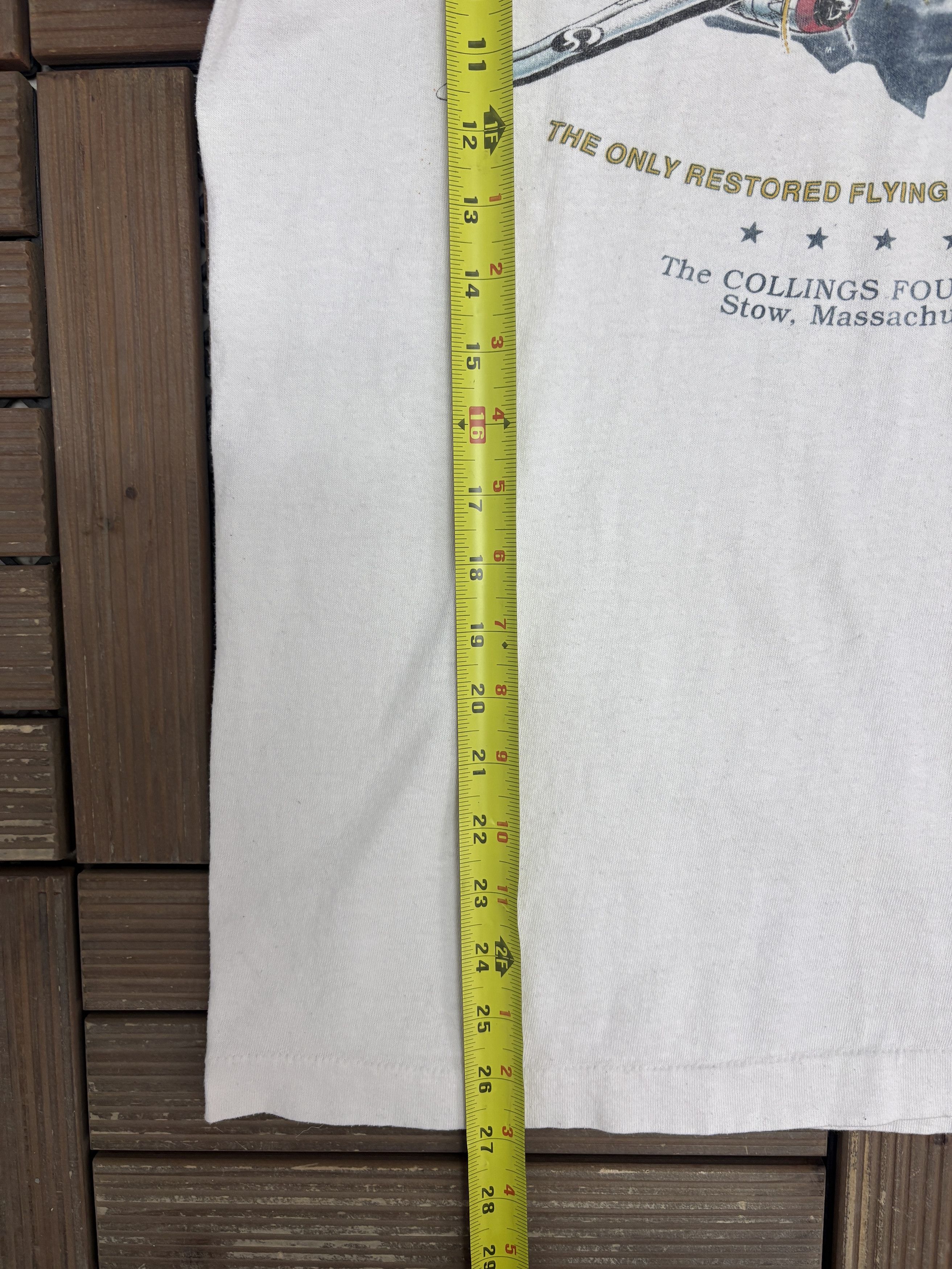Vintage All American B-24 Vintage White T-Shirt Tee Size US L / EU 52-54 / 3 - 8 Thumbnail