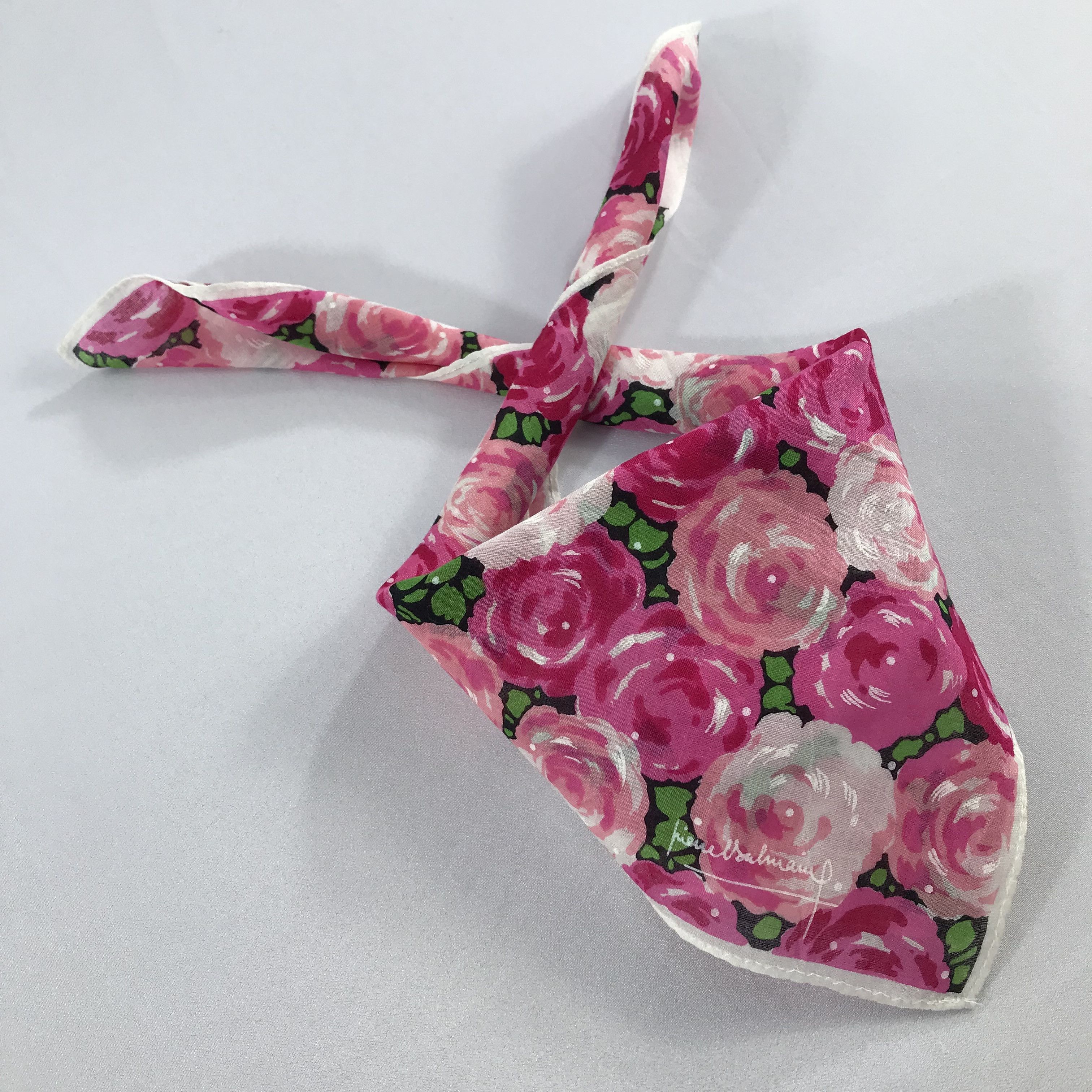 Pierre Balmain × Vintage Pierre Balmain Bandana / Handkerchief / Neckerchief - S2338 Size ONE SIZE - 4 Thumbnail