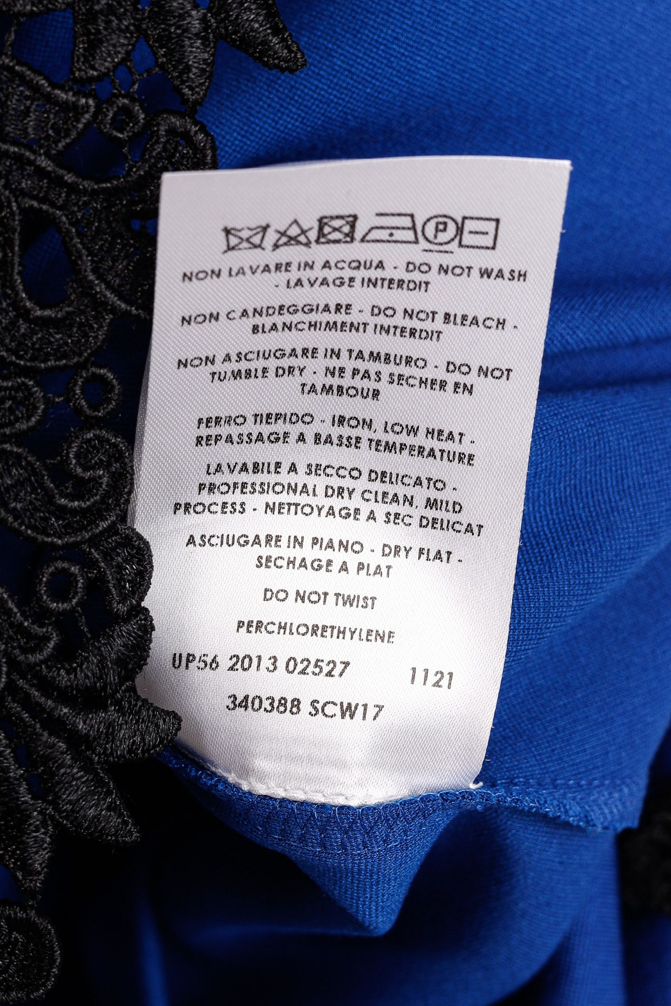 Stella McCartney Stella McCartney Blue Jersey Lace-Hem Dress Size L / US 10 / IT 46 - 11 Thumbnail