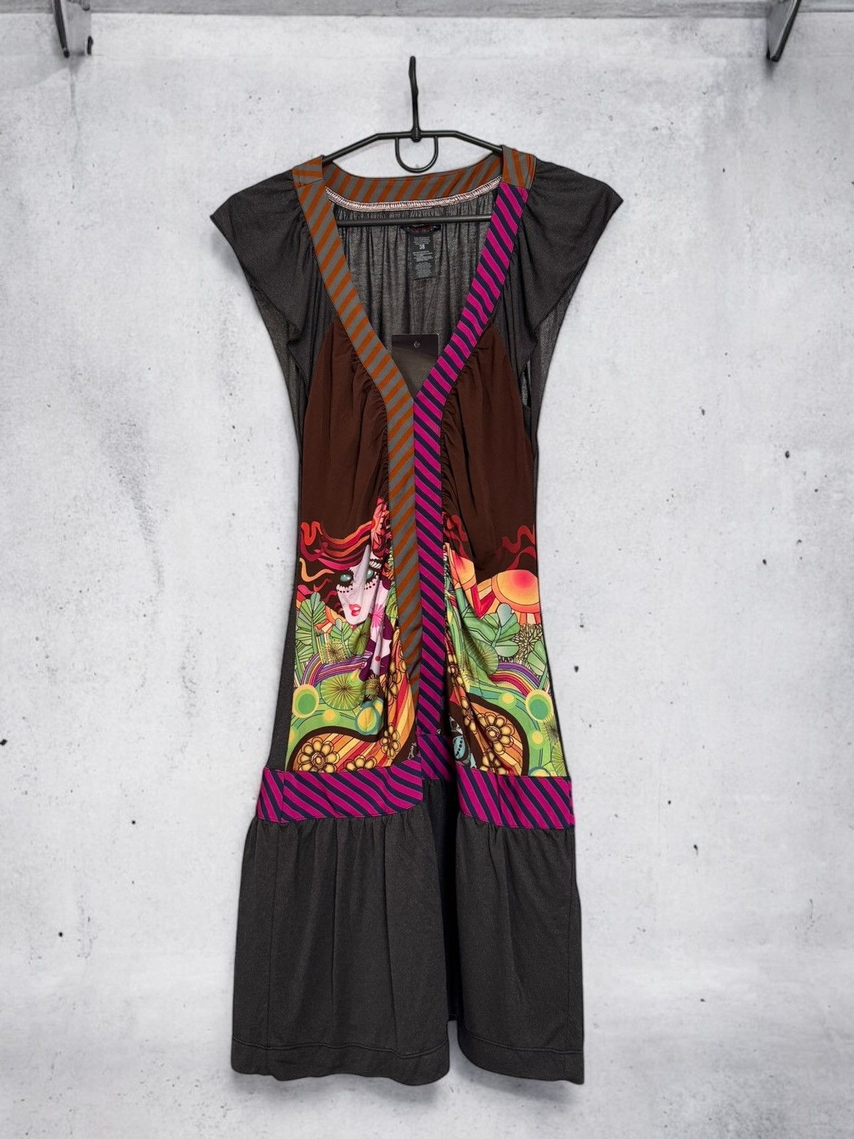 Custo Barcelona Custo Barcelona Y2K Vintage Crazy Girl Printed Dress Size S / US 4 / IT 40 - 9 Thumbnail
