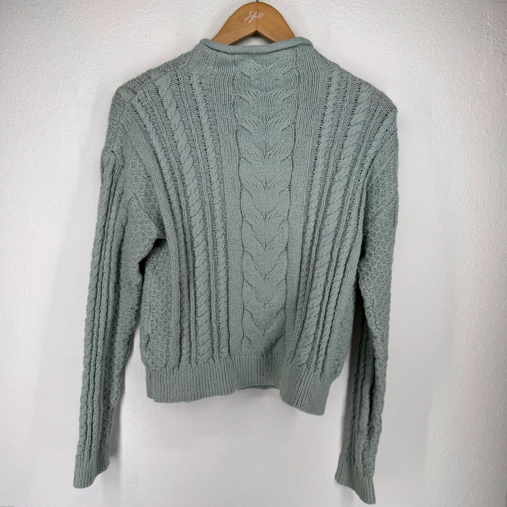 J.Crew VINTAGE J. Crew Women Sweater Cable-Knit Roll Neck Pullover S Blue 90s Casual Womens Size S / US 4 / IT 40 - 6 Thumbnail