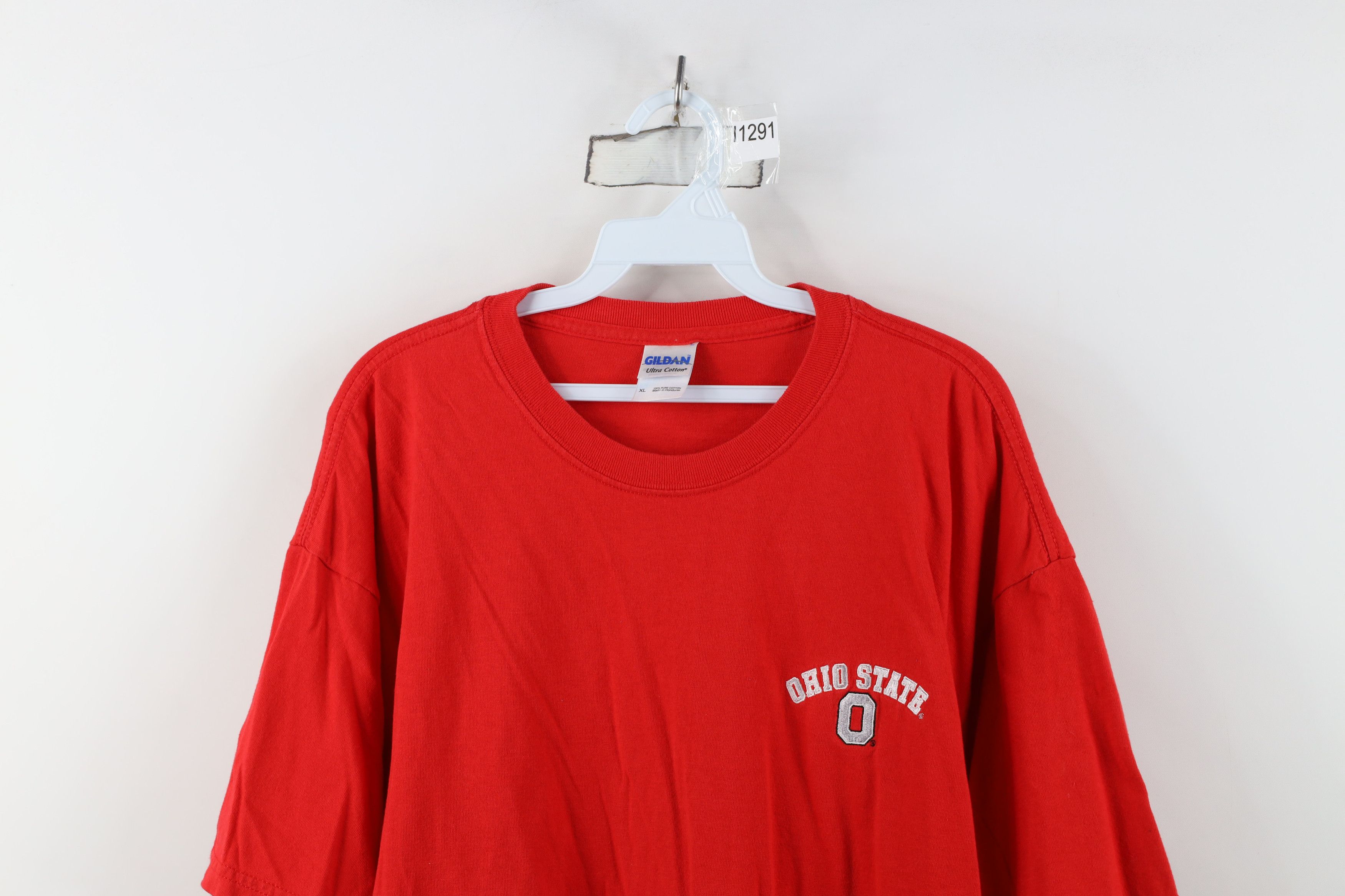Vintage Vintage Y2K Ohio State University T-Shirt Red Football Size US XL / EU 56 / 4 - 2 Thumbnail
