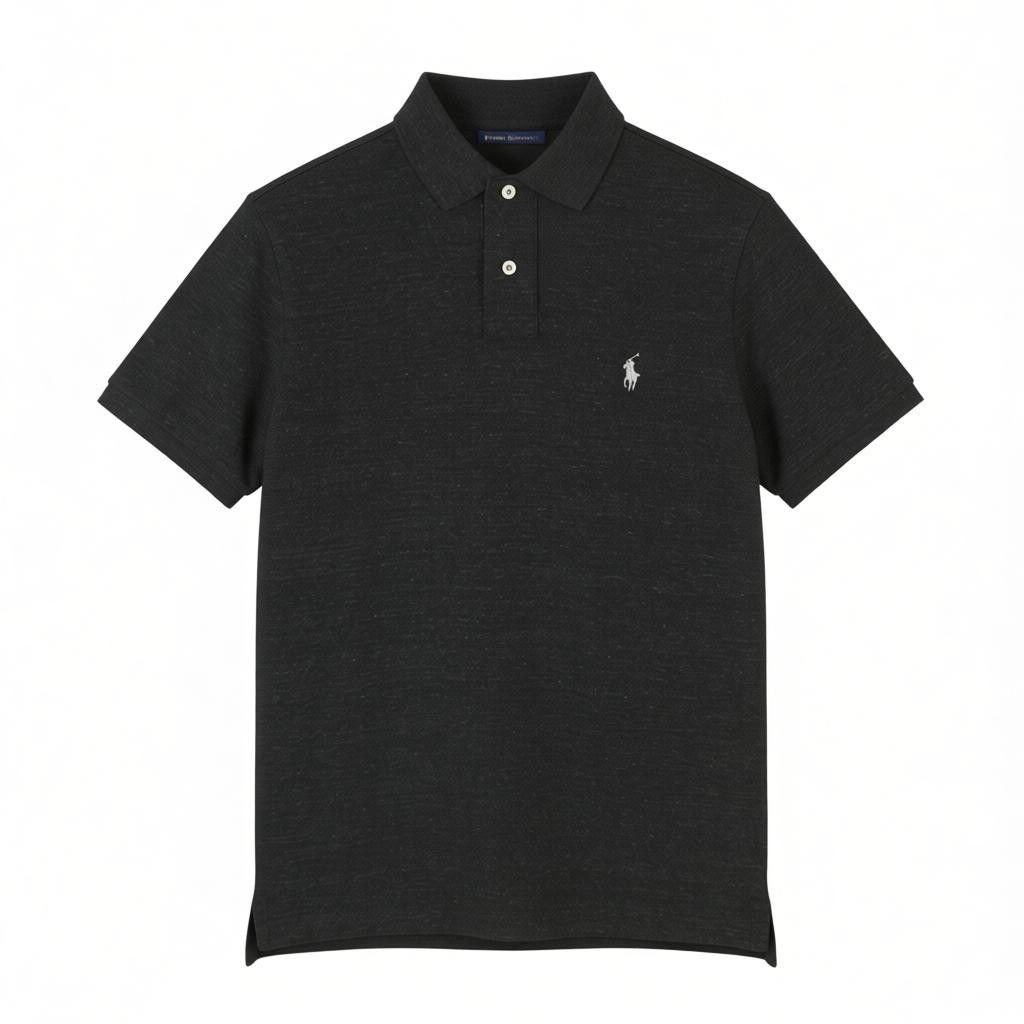 Ralph Lauren CUSTOM SLIM FIT M Black Melange Cotton Logo 87896 Size US M / EU 48-50 / 2 - 1 Thumbnail