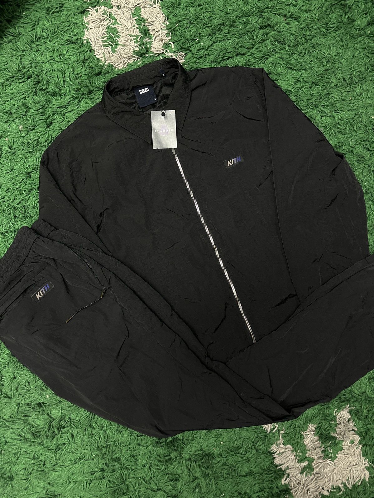 image of Kith Track Jacket & Pants Bundle Set in Black, Men's (Size XS)