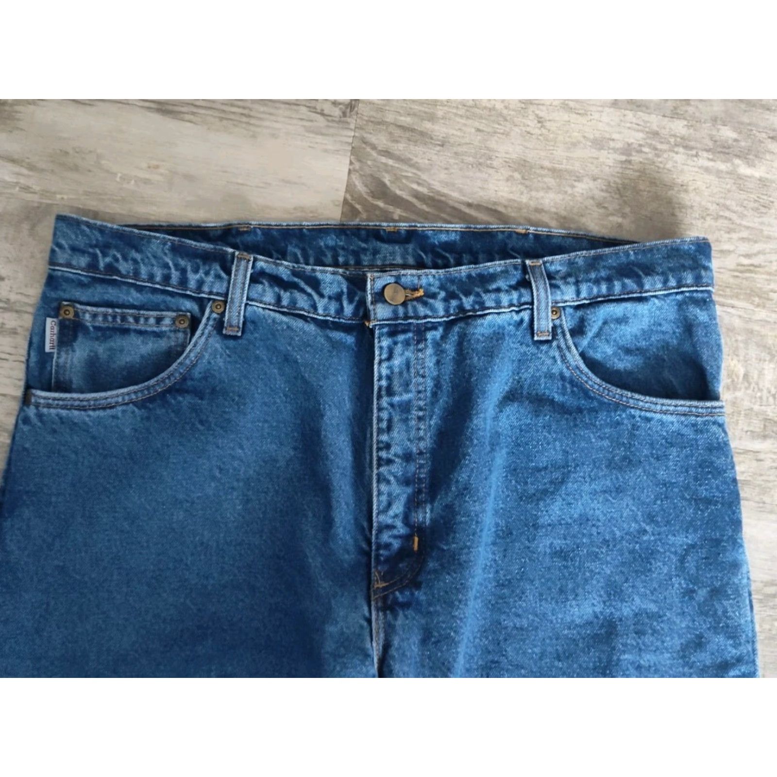 Carhartt VINTAGE Carhartt Jeans 5-Pocket Regular Fit Blue 40x30 Mid Rise Lined Denim USA Union Made 90s Workwear Mens Size US 40 / EU 56 - 5 Thumbnail