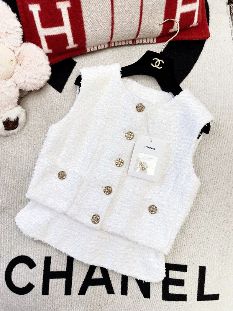 Chanel Chanel 22s spring and summer white braided vest Size XXS / US 00 / IT 34 - 1 Thumbnail