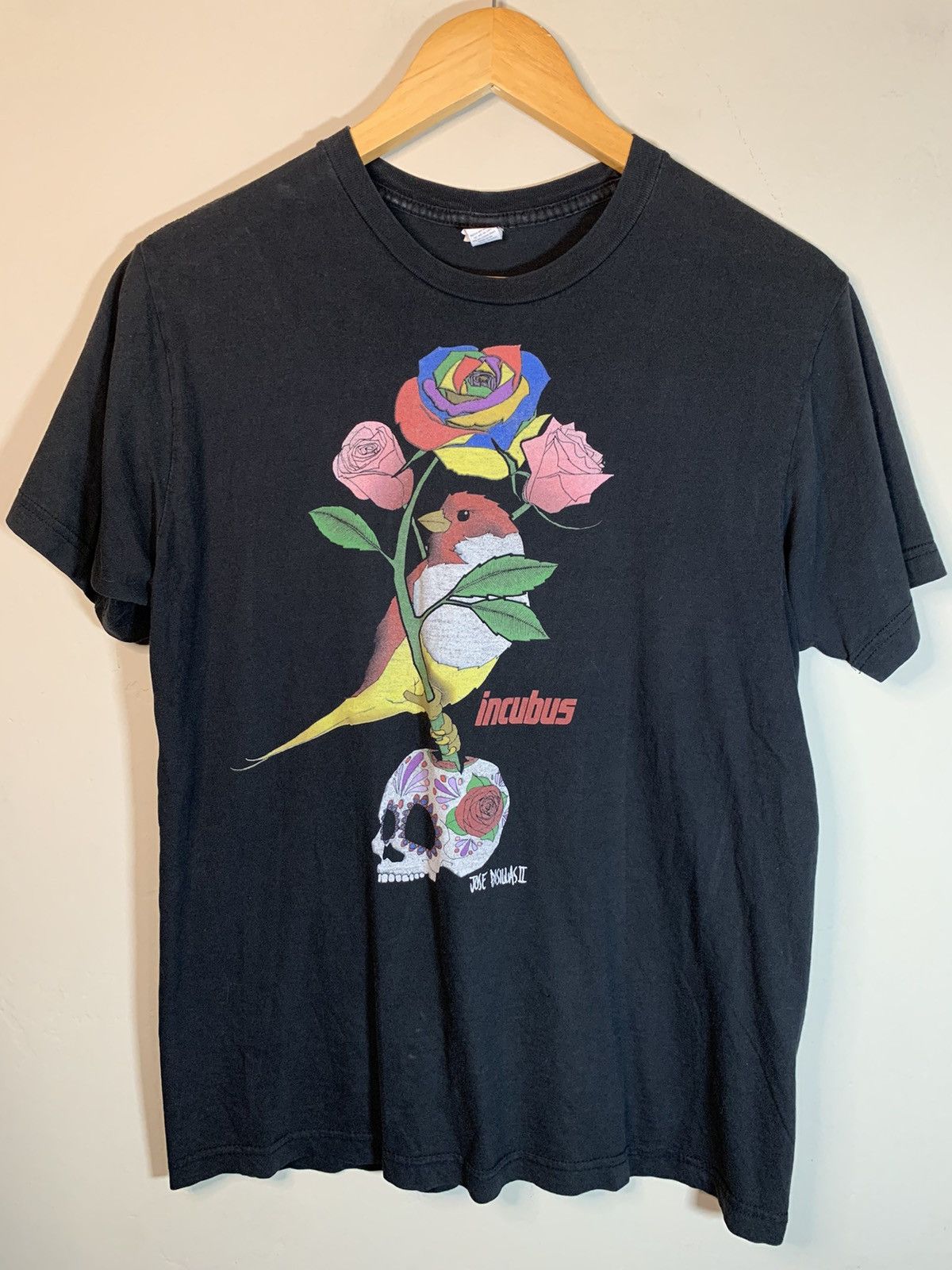 Band Tees × Vintage RARE Vintage Incubus Skull Rose Jose Pasillas Art Band Shirt Size US M / EU 48-50 / 2 - 1 Thumbnail