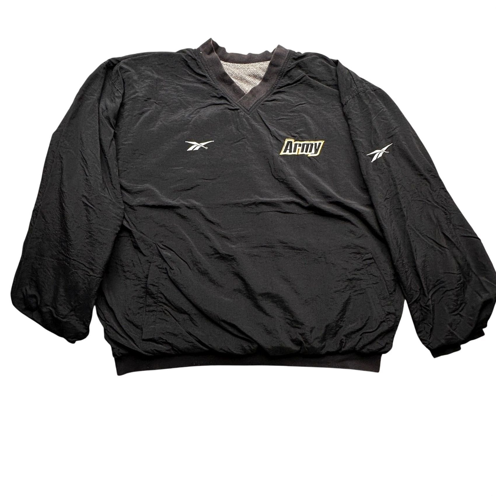 Reebok VINTAGE Reebok Army Reversible Windbreaker Pullover Mens XL Black Gray Logo Windbreaker Pullover Mens XL Black Gray Logo Size US XL / EU 56 / 4 - 2 Thumbnail