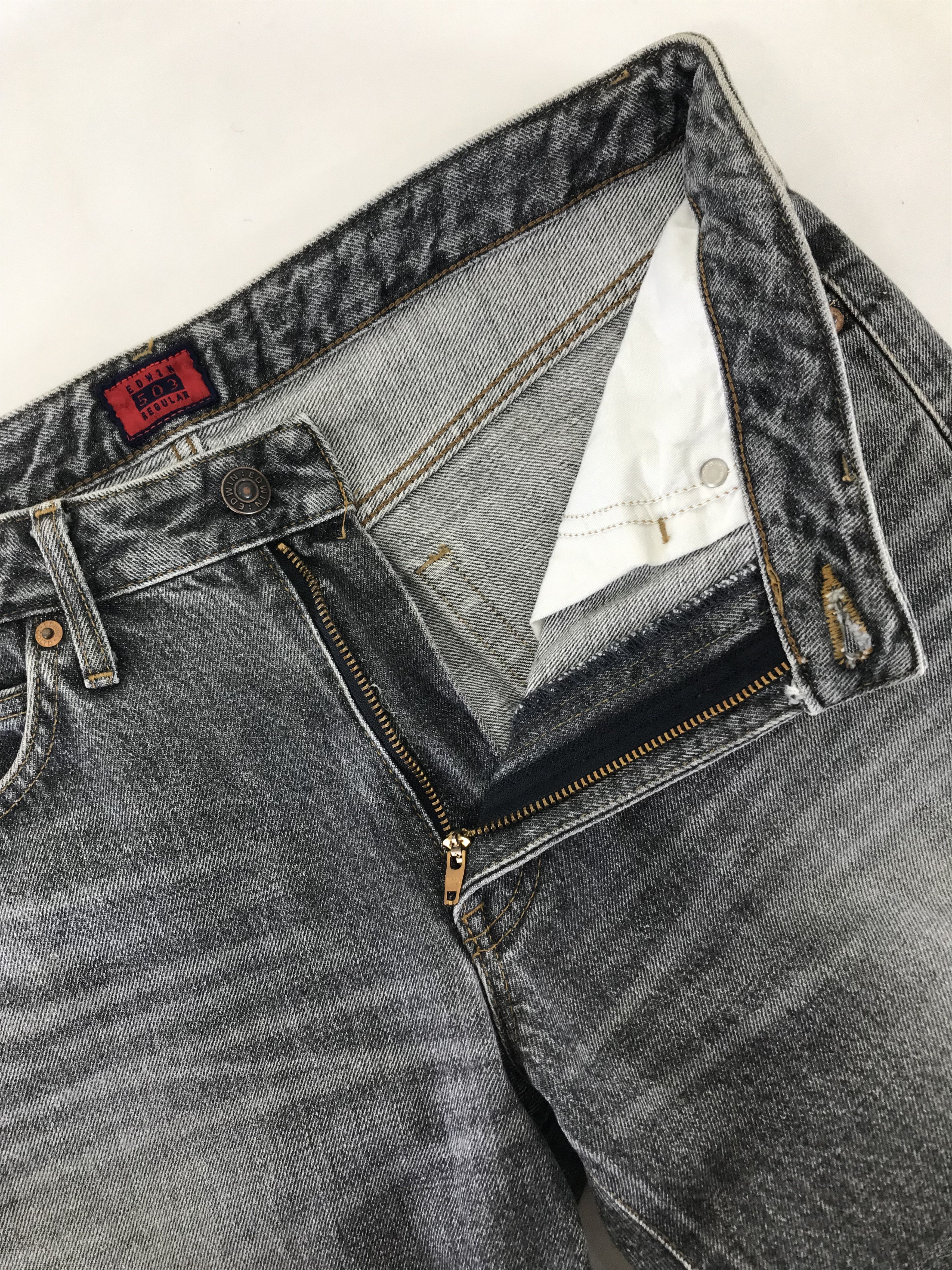 Edwin Vintage Edwin 503 Regular Faded Black Jeans Size US 32 / EU 48 - 9 Thumbnail