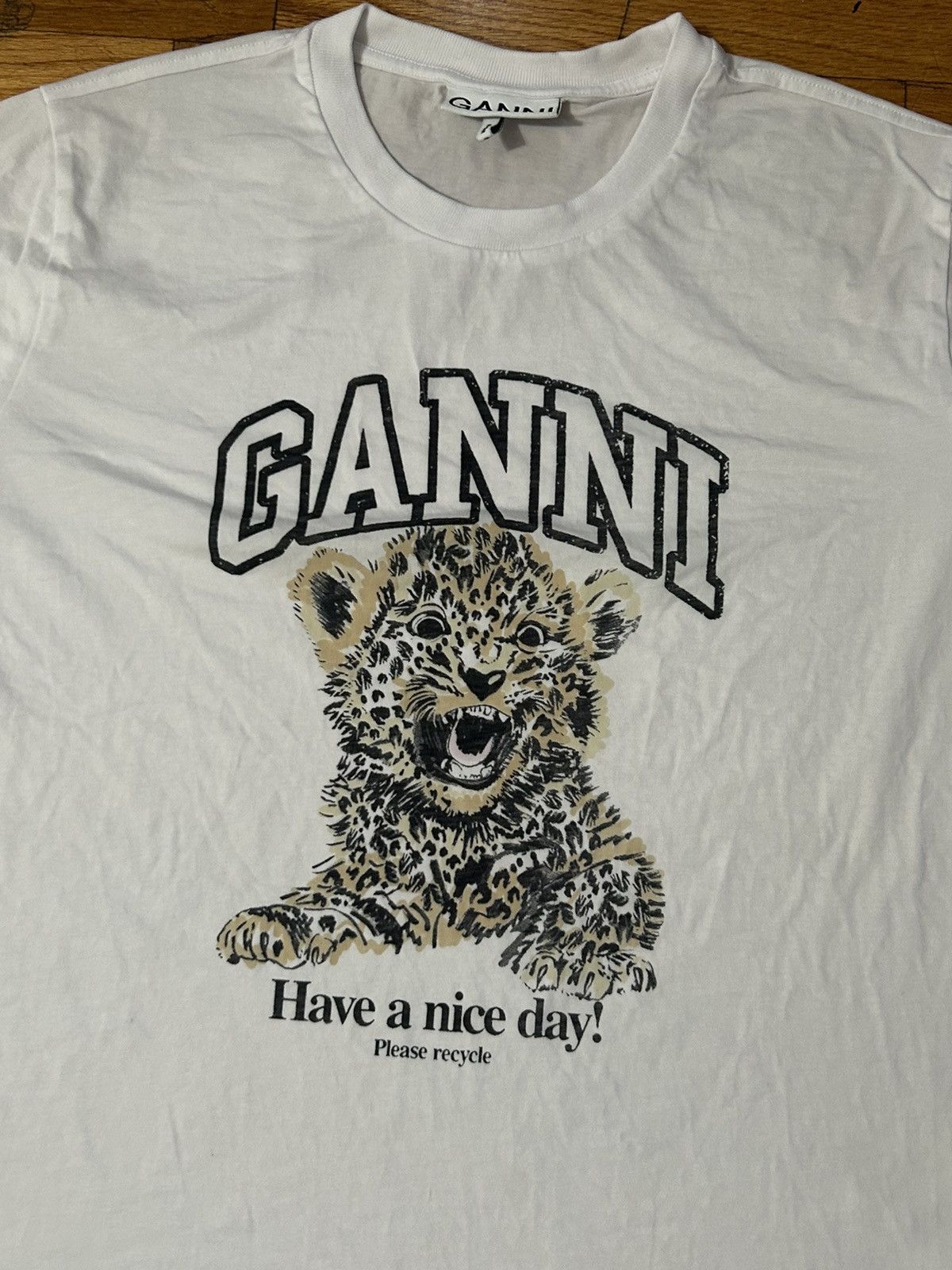 Ganni GANNI leopard t shirt Size L / US 10 / IT 46 - 2 Thumbnail