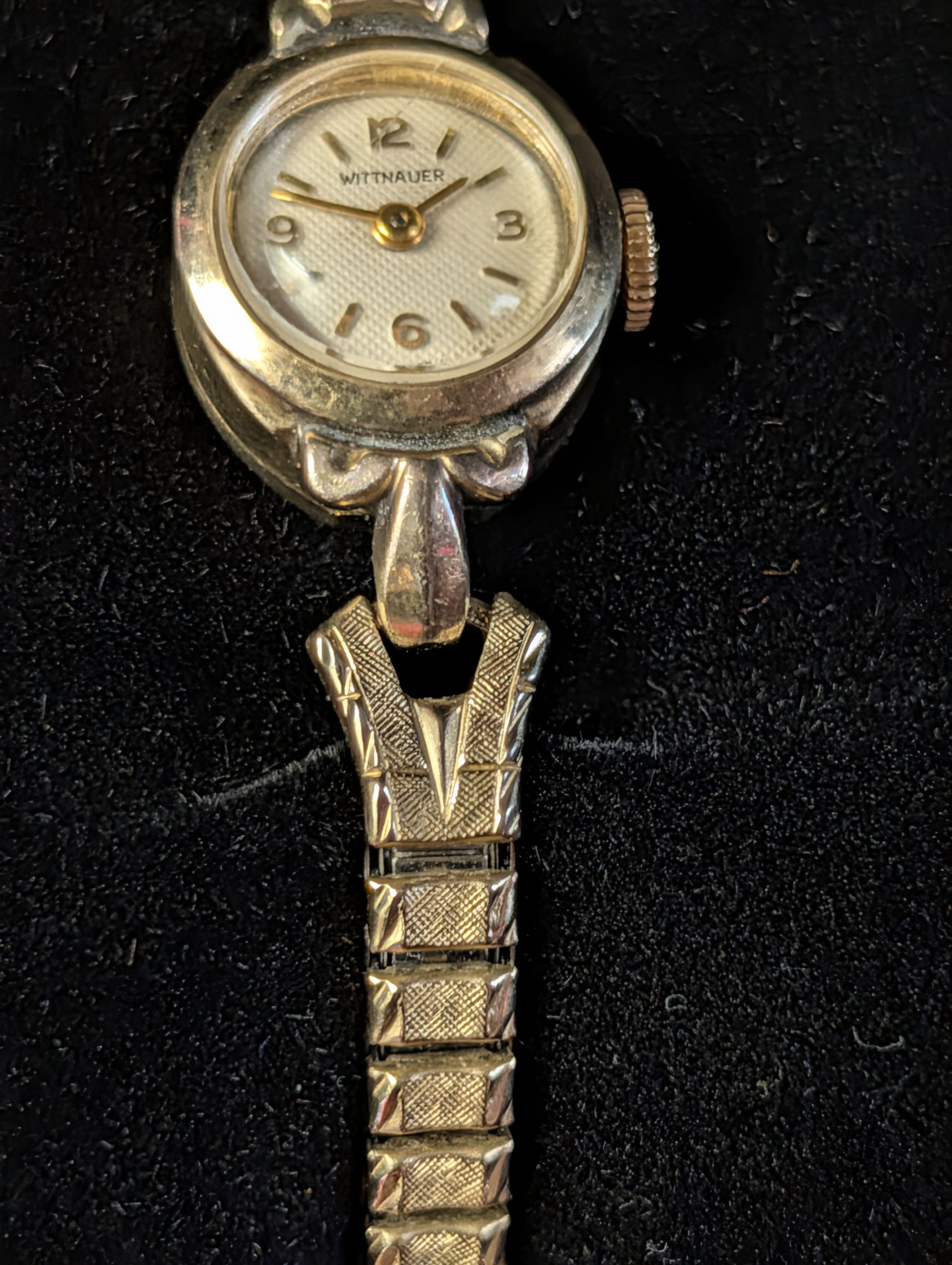 Wittnauer VTG 10k Gold Filled Mechanical Swiss Wrist Watch Size ONE SIZE - 6 Thumbnail