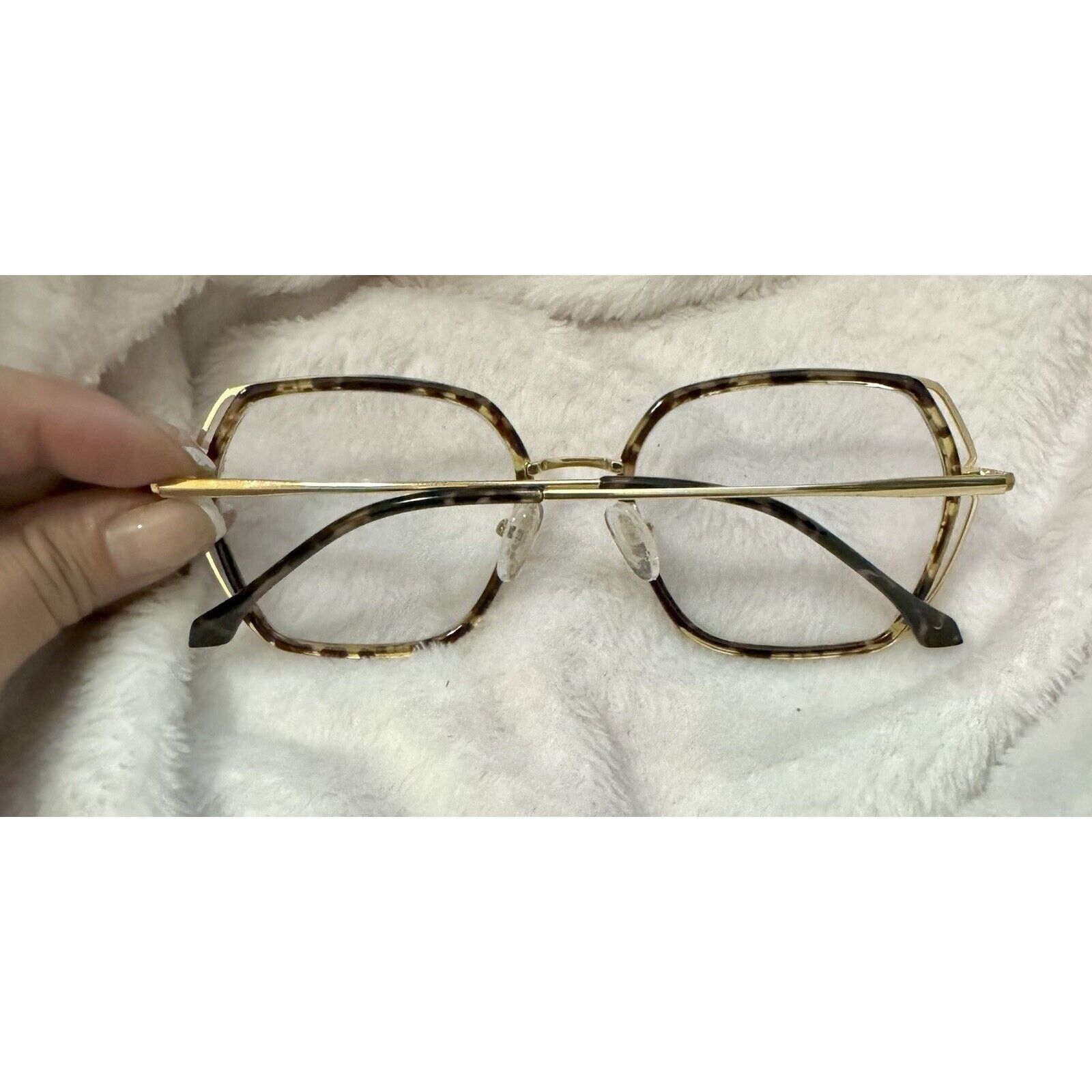 Other Zenni Geometric Glasses Frames Tortoiseshell, Gold 19 54 145 Size ONE SIZE - 7 Thumbnail