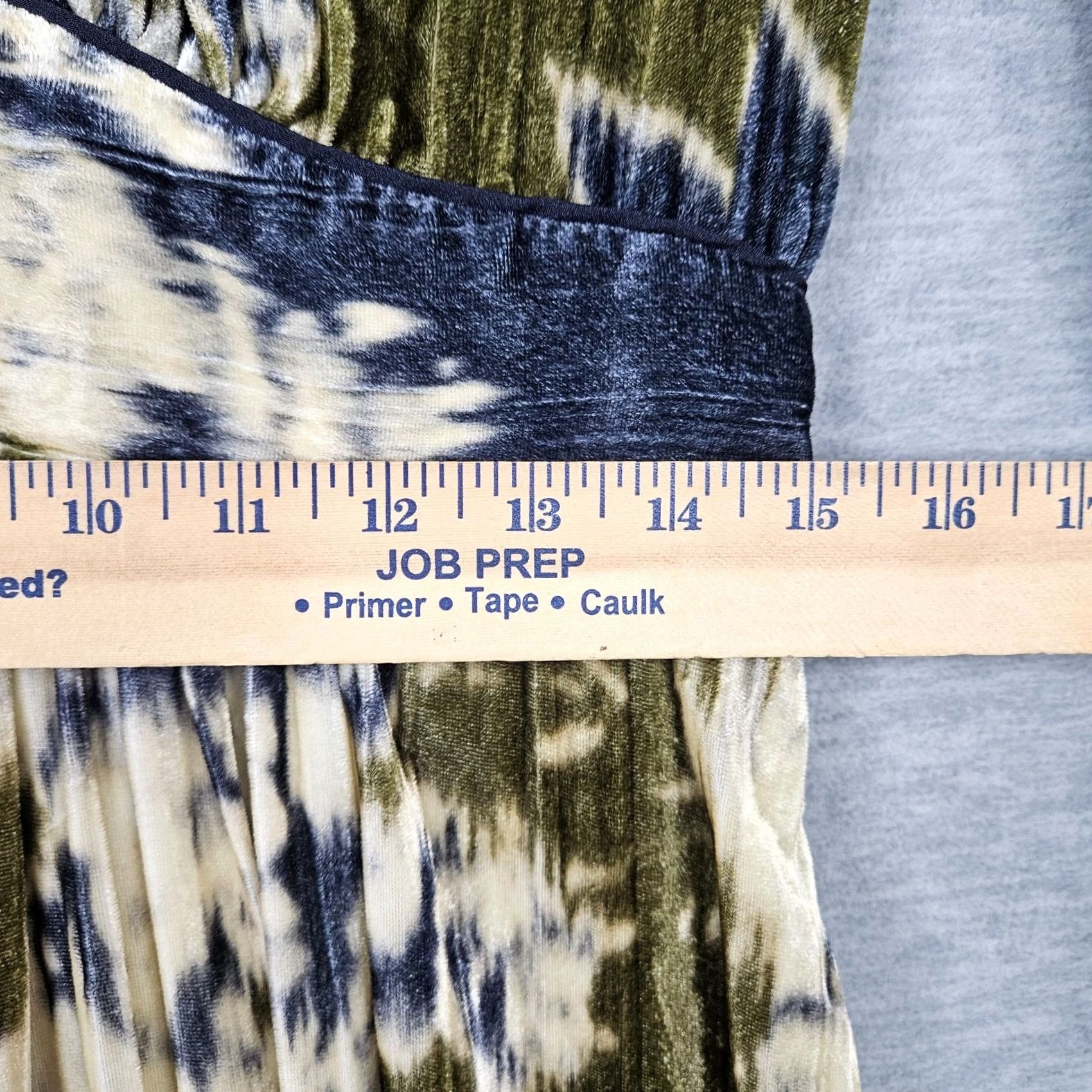 Jigsaw JIGSAW Glitched Ikat Velvet Khaki Green High Neck Midi Dress Women’s Sz 8 Size M / US 6-8 / IT 42-44 - 6 Thumbnail