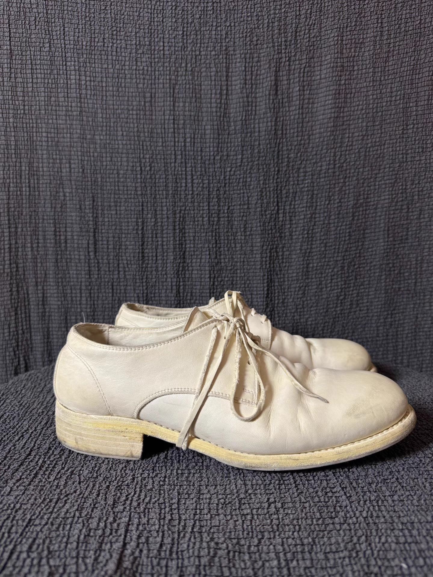 Guidi GUIDI 792 bone white low-top horsehide derby shoes Size US 9.5 / EU 42-43 - 3 Thumbnail