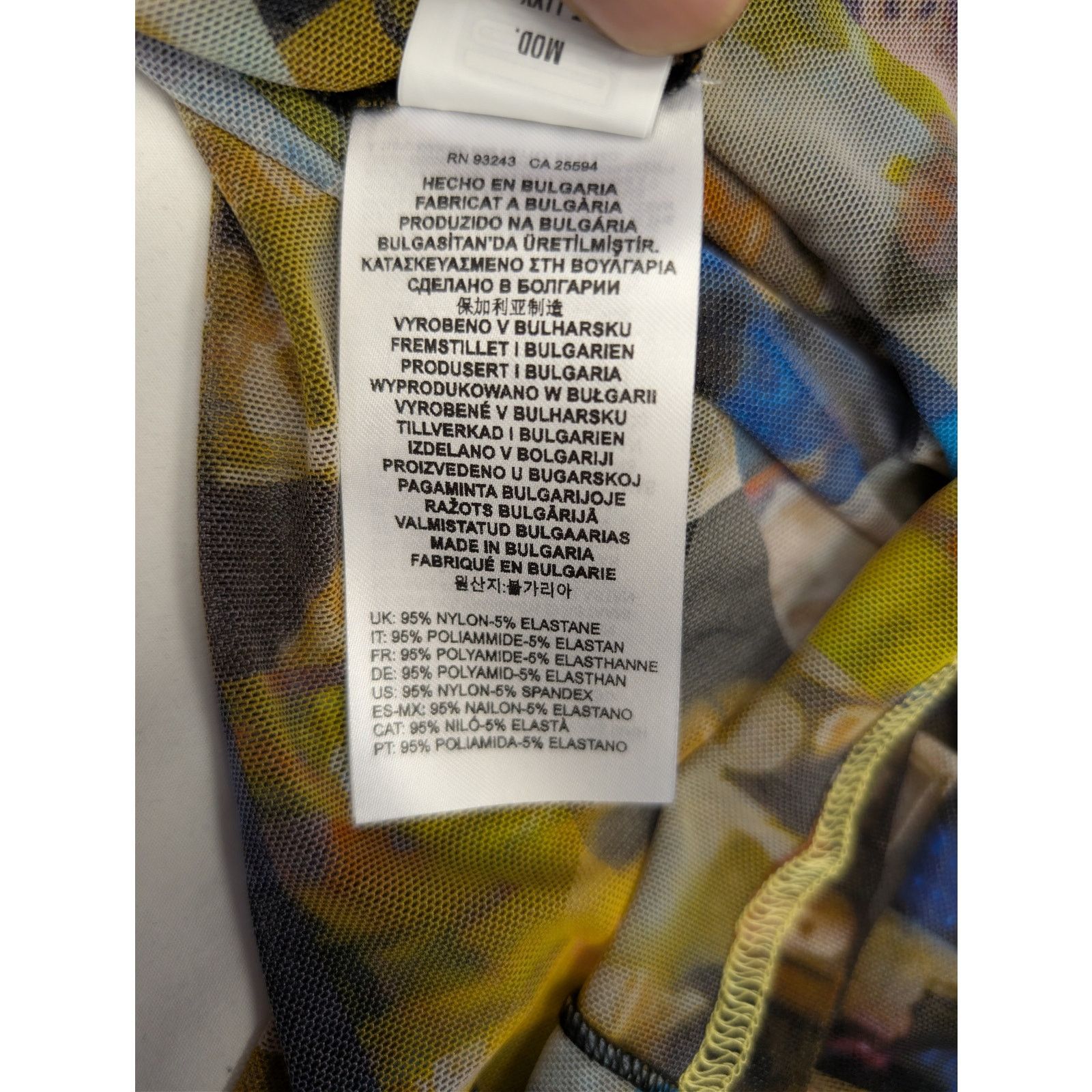 Diesel o1rshd1 'T Lixy' top in multicolor stretch tulle T-Shirt Size US L / EU 52-54 / 3 - 13 Thumbnail