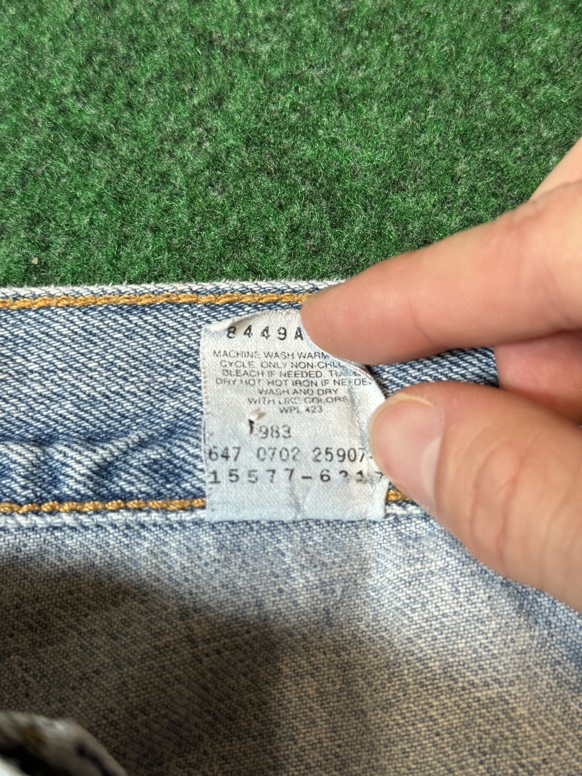 Levi's Vintage Clothing Vtg Y2K Levi’s 577 Low Rise Loose Fit Light Wash Baggy Jeans Size 33" - 5 Thumbnail
