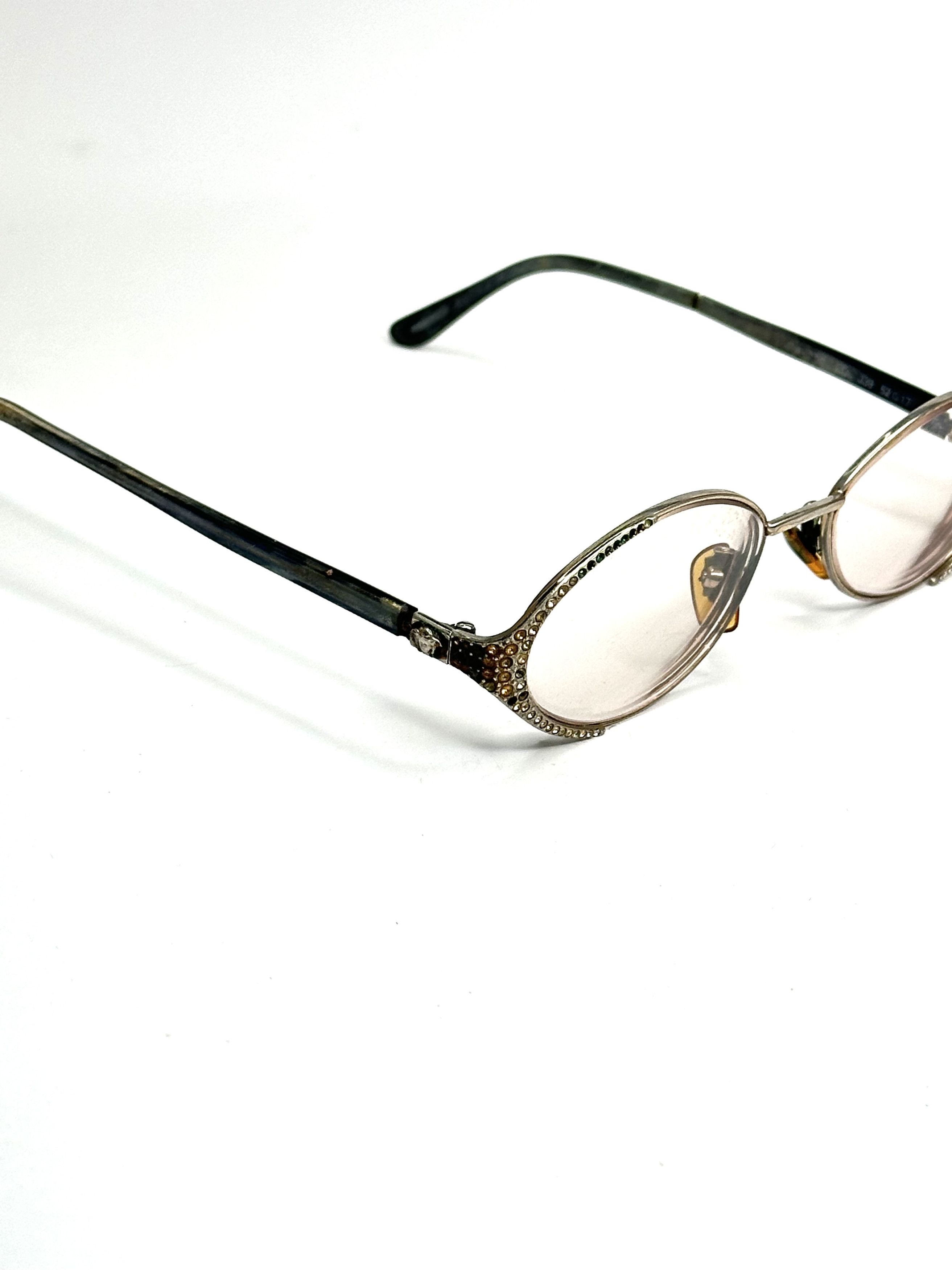 Versace Versace Swarovski Medusa Rhinestone Slim Vintage Glasses Size ONE SIZE - 8 Thumbnail