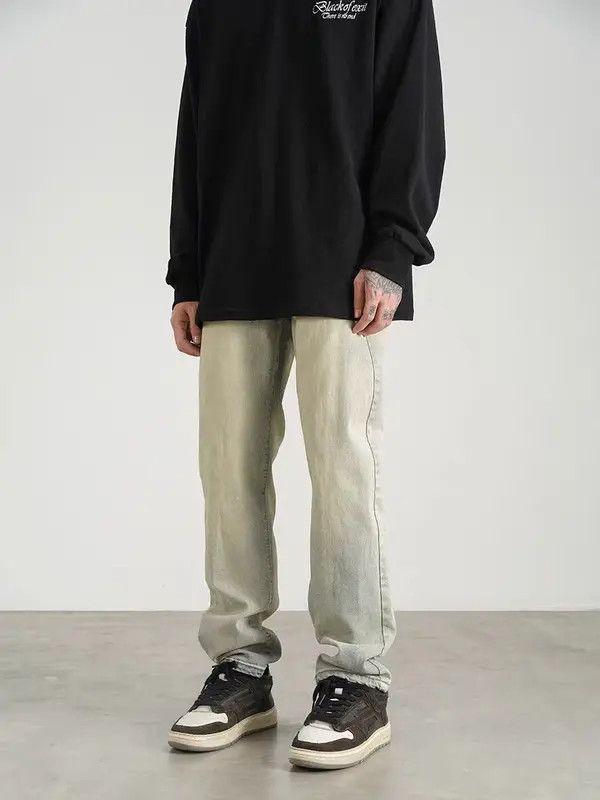 Japanese Brand VIBE Street washed distressed yellowed ripped jeans Size US 30 / EU 46 - 7 Thumbnail