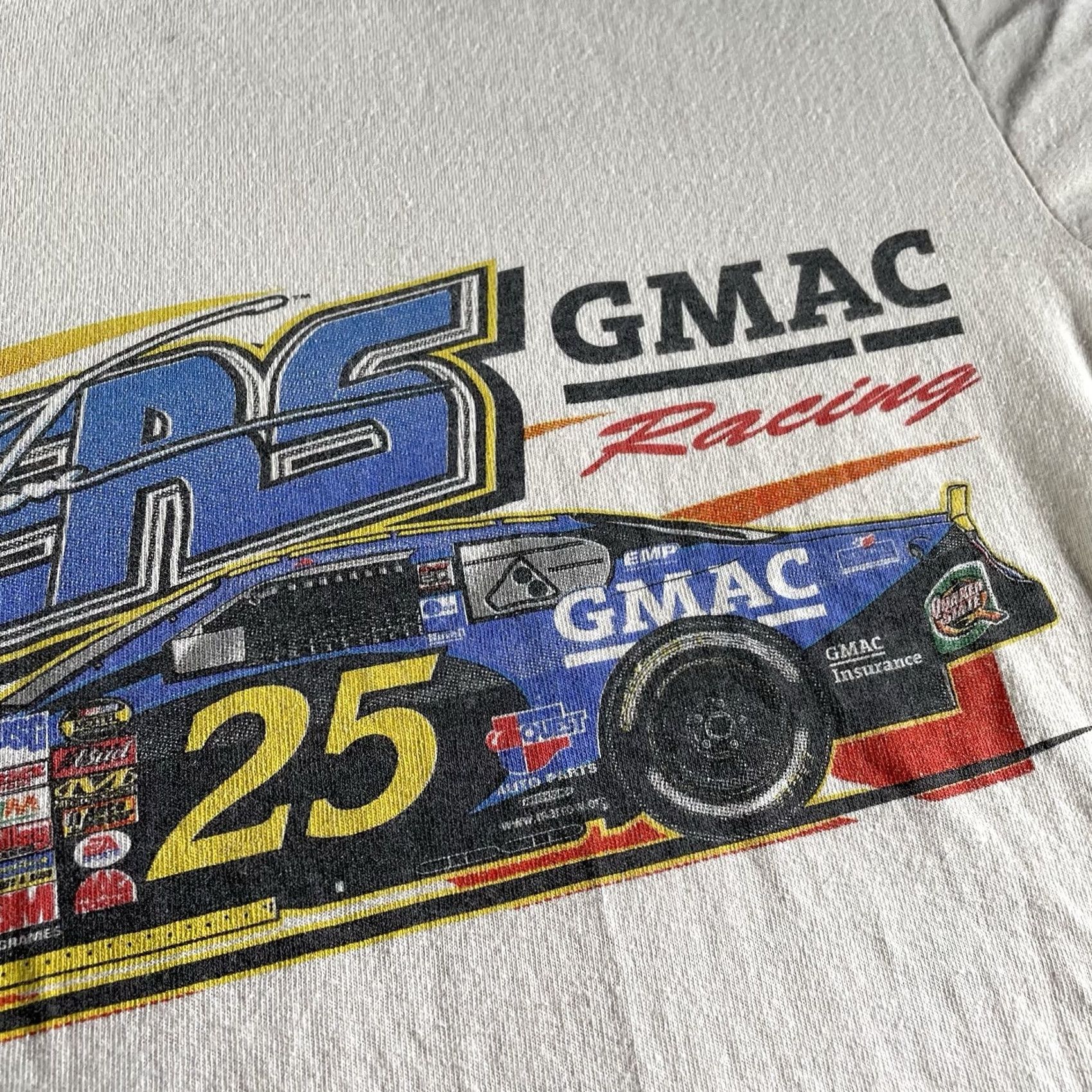 NASCAR VINTAGE NASCAR Shirt Mens M Nascar Nextel Cup Series 2004 GMAC Racing Beige Cotton Crew Neck Short Sleeve Logo Graphic Print Size US M / EU 48-50 / 2 - 7 Thumbnail