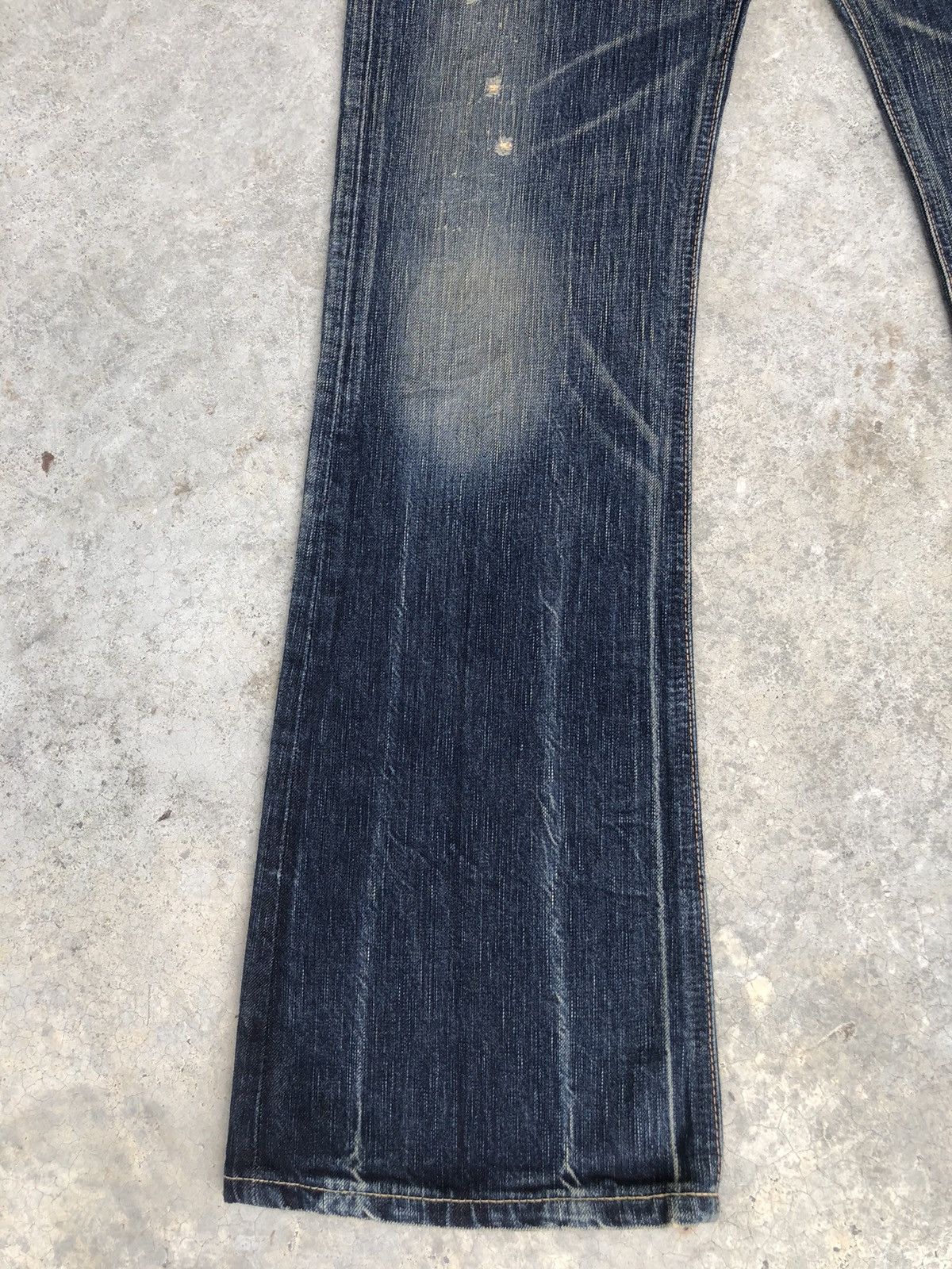 If Six Was Nine Japanese Edwin 503 Flared Jeans Bootcut Distressed Jeans Size US 31 - 6 Thumbnail