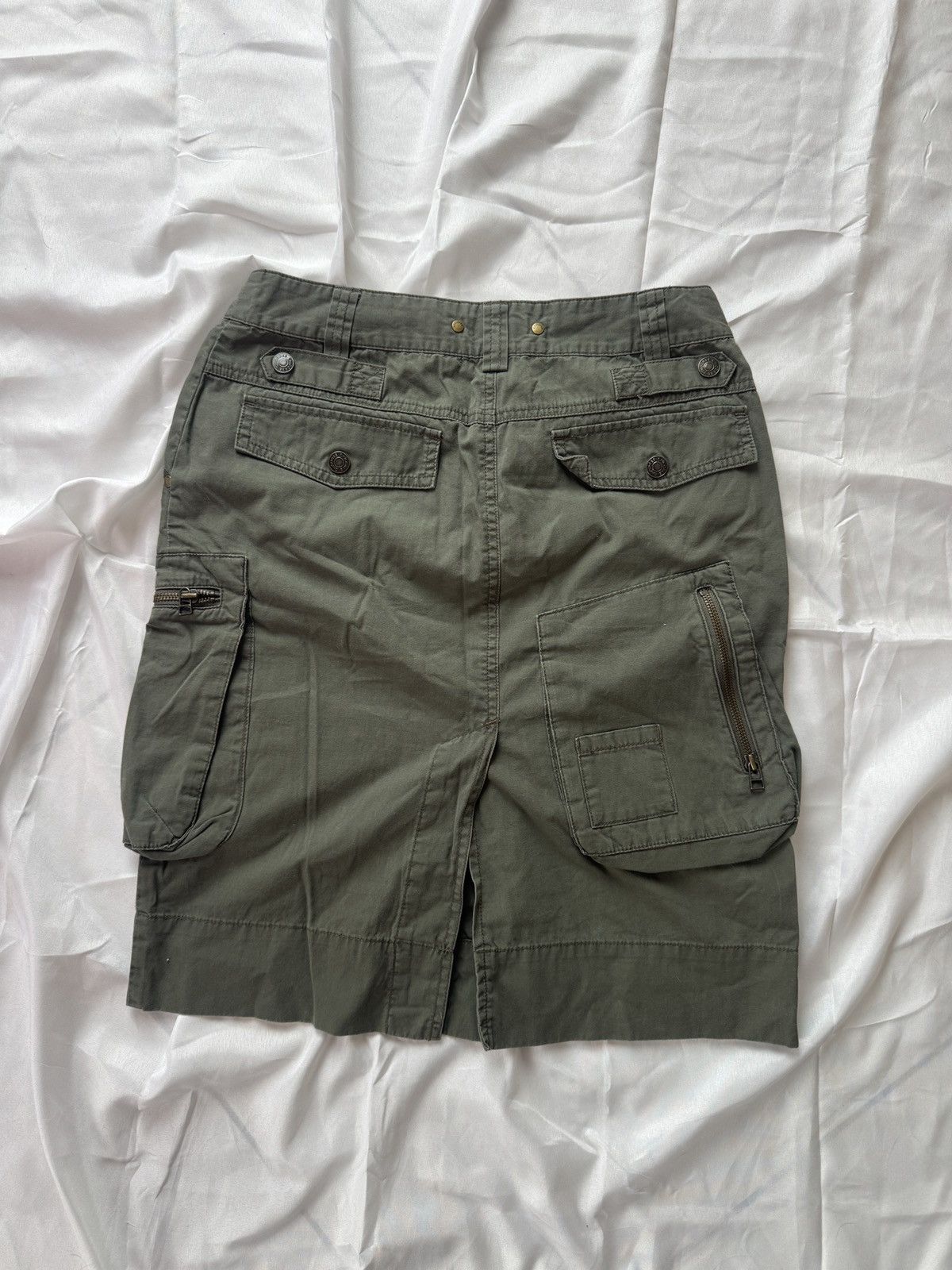 If Six Was Nine Diesel Style Vintage Military Cargo Y2K Skirt Size 29" - 5 Thumbnail