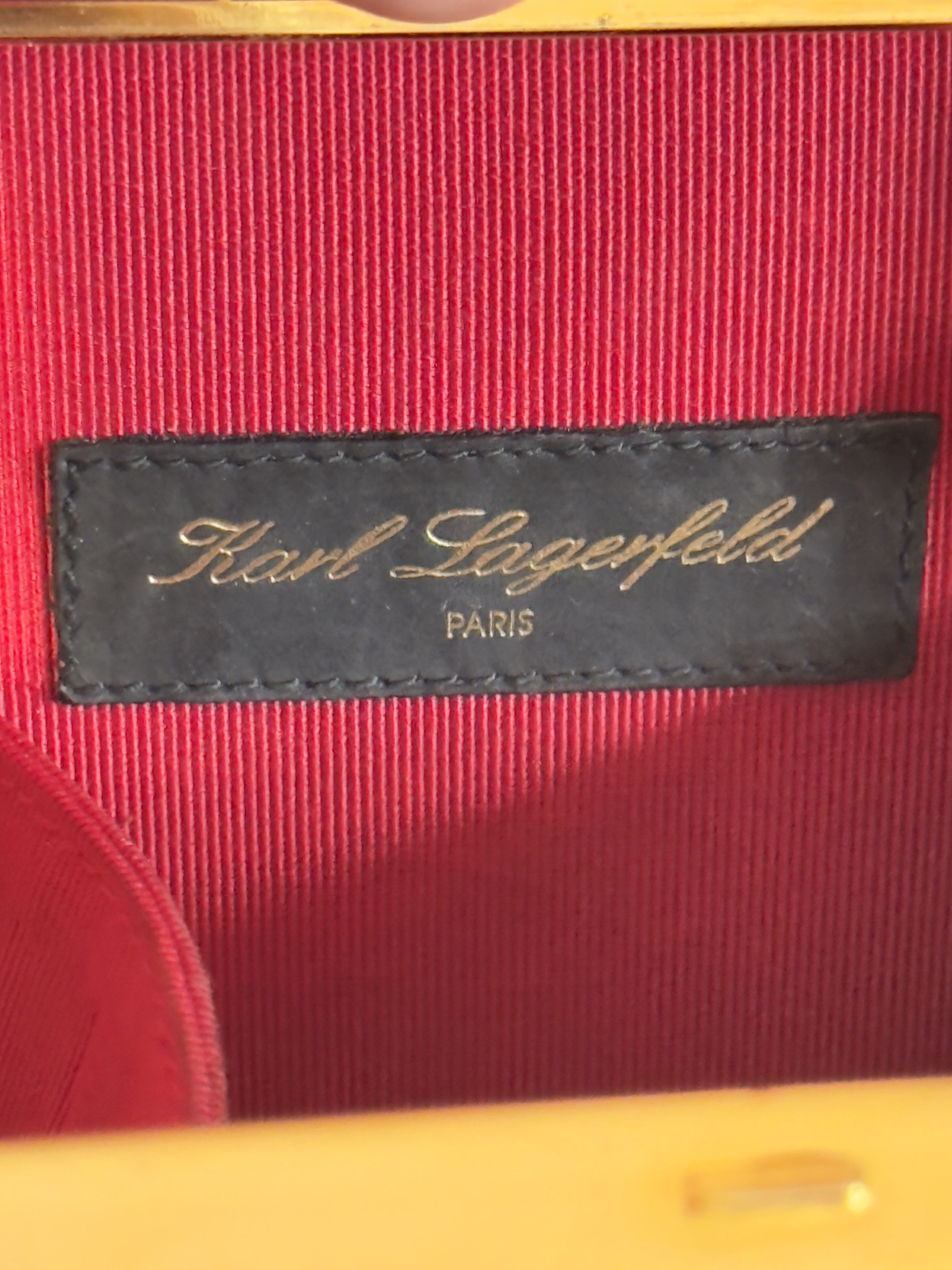 Karl Lagerfeld 🔥 Vintage Karl Lagerfeld Trapezoid Hand Bag Size ONE SIZE - 10 Thumbnail