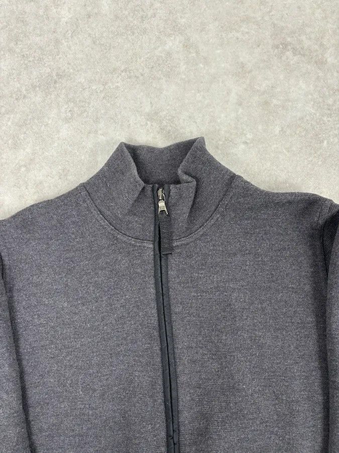 Prada AW2007 Prada Grey Wool Blend Nylon Sleeves Track Jacket Size US M / EU 48-50 / 2 - 4 Thumbnail