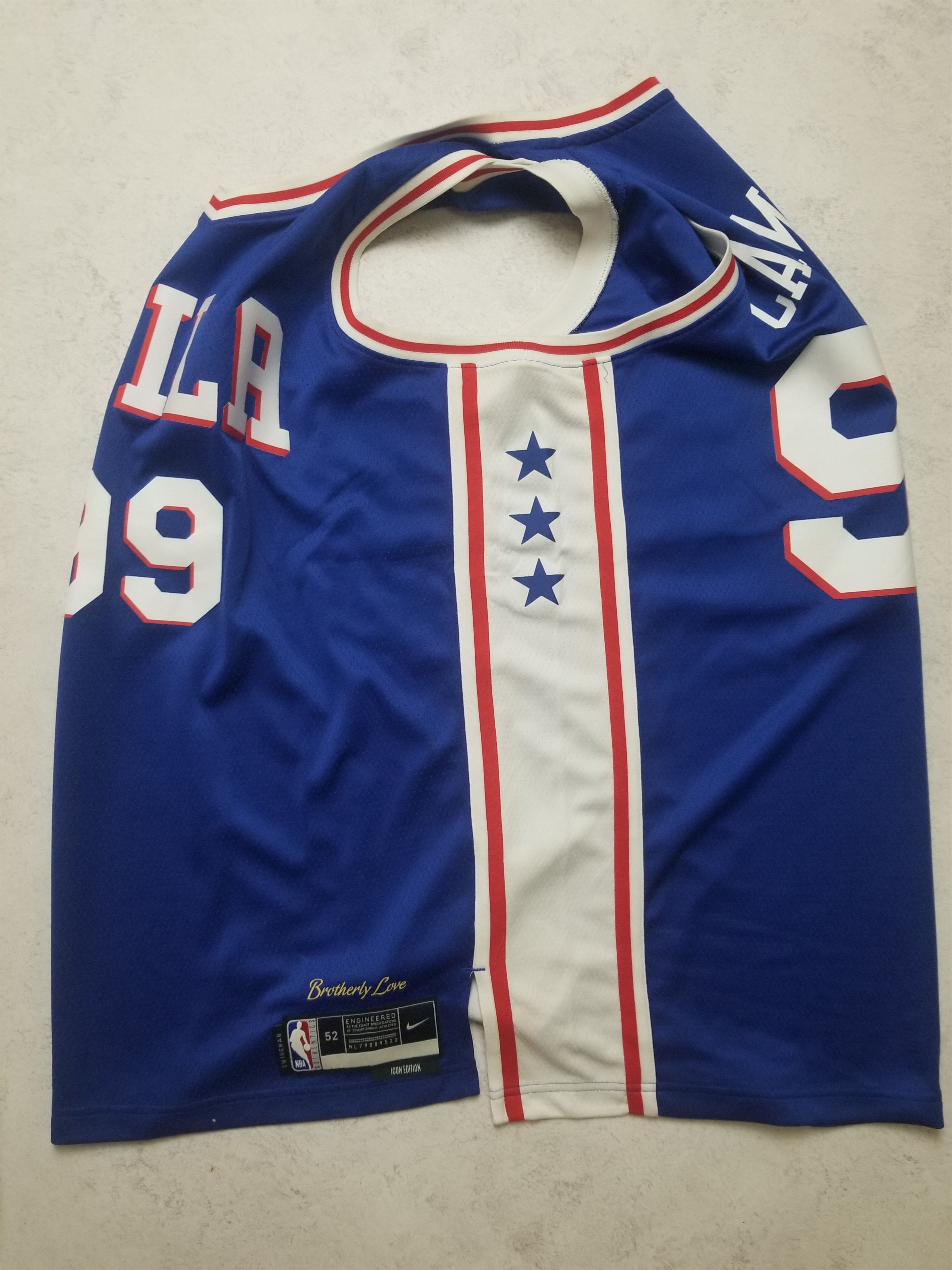 Nike Philadelphia 76ers Icon Edition #99 Catmeister Jersey Size US XL / EU 56 / 4 - 3 Thumbnail