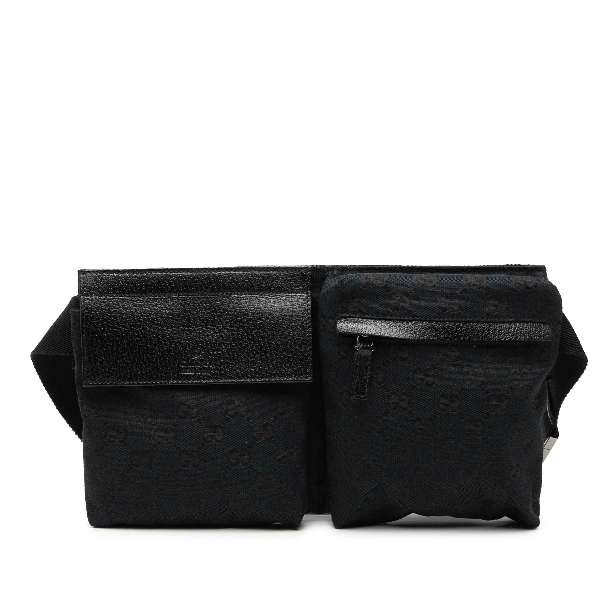 Gucci GG Canvas Double Pocket Belt Bag Size ONE SIZE - 1 Thumbnail