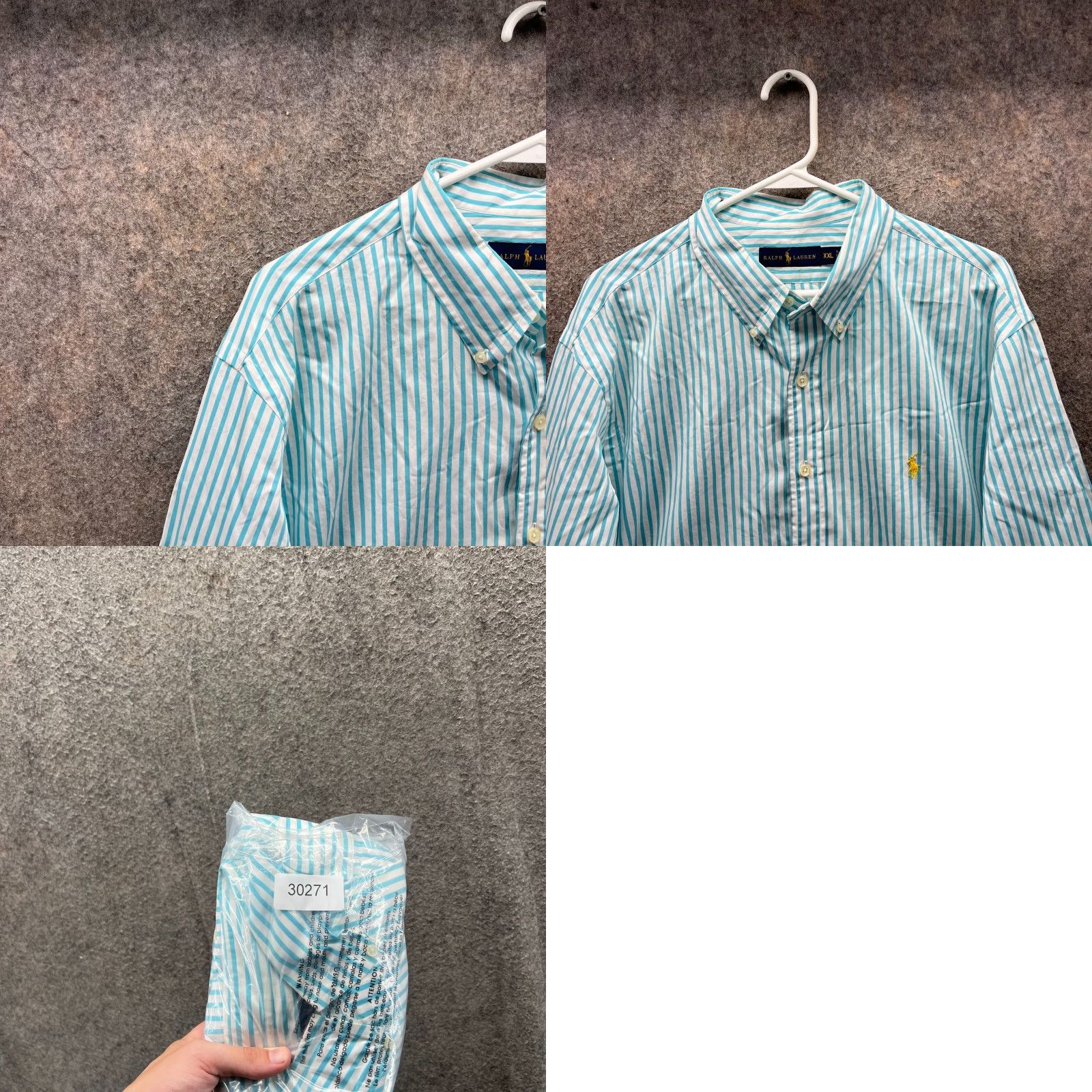 Polo Ralph Lauren VINTAGE Polo Ralph Lauren Shirt Mens XXL Blue Stripes Button-Down Oxford Size US XXL / EU 58 / 5 - 8 Thumbnail
