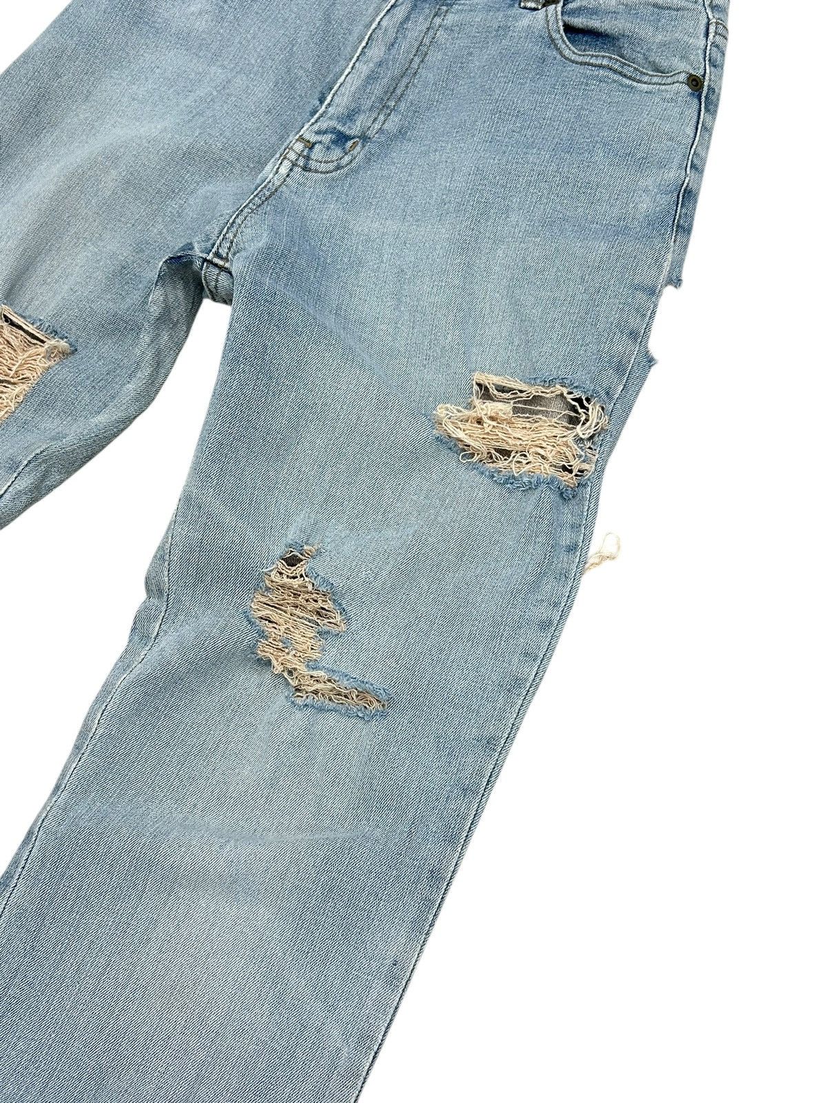 20471120 × Japanese Brand Daily Topic Japan Light Blue Jean Distressed Grunge Style Size US 28 / EU 44 - 6 Thumbnail