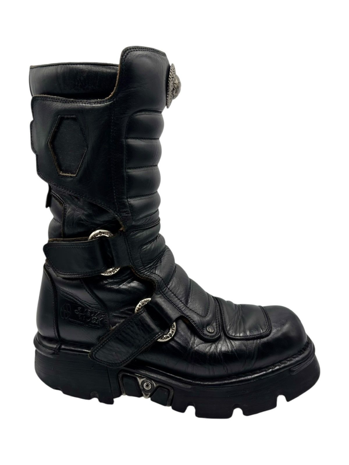 New Rock Vintage New Rock black leather platform boots Size 42 Size US 9 / EU 42 - 5 Thumbnail